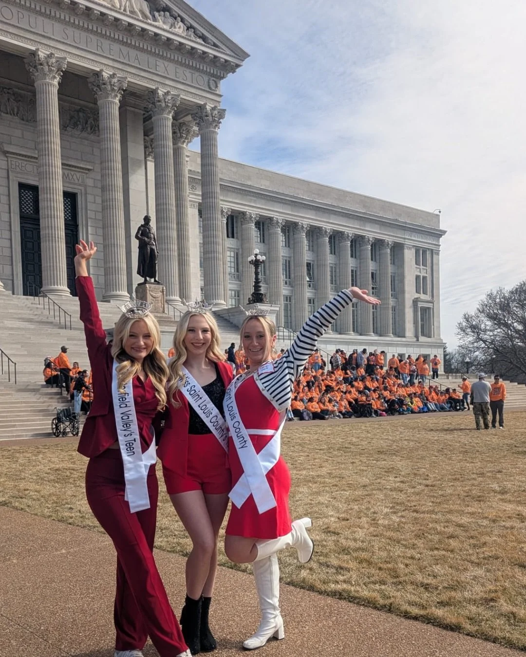 Miss Missouri gals 🤝 Missouri Heart at the Capitol

so many of our incredible titleholders showed up to advocate for continued funding of Emergency Response Plans in schools. &hearts;️

february may have passed, but our girls are still advocating fo
