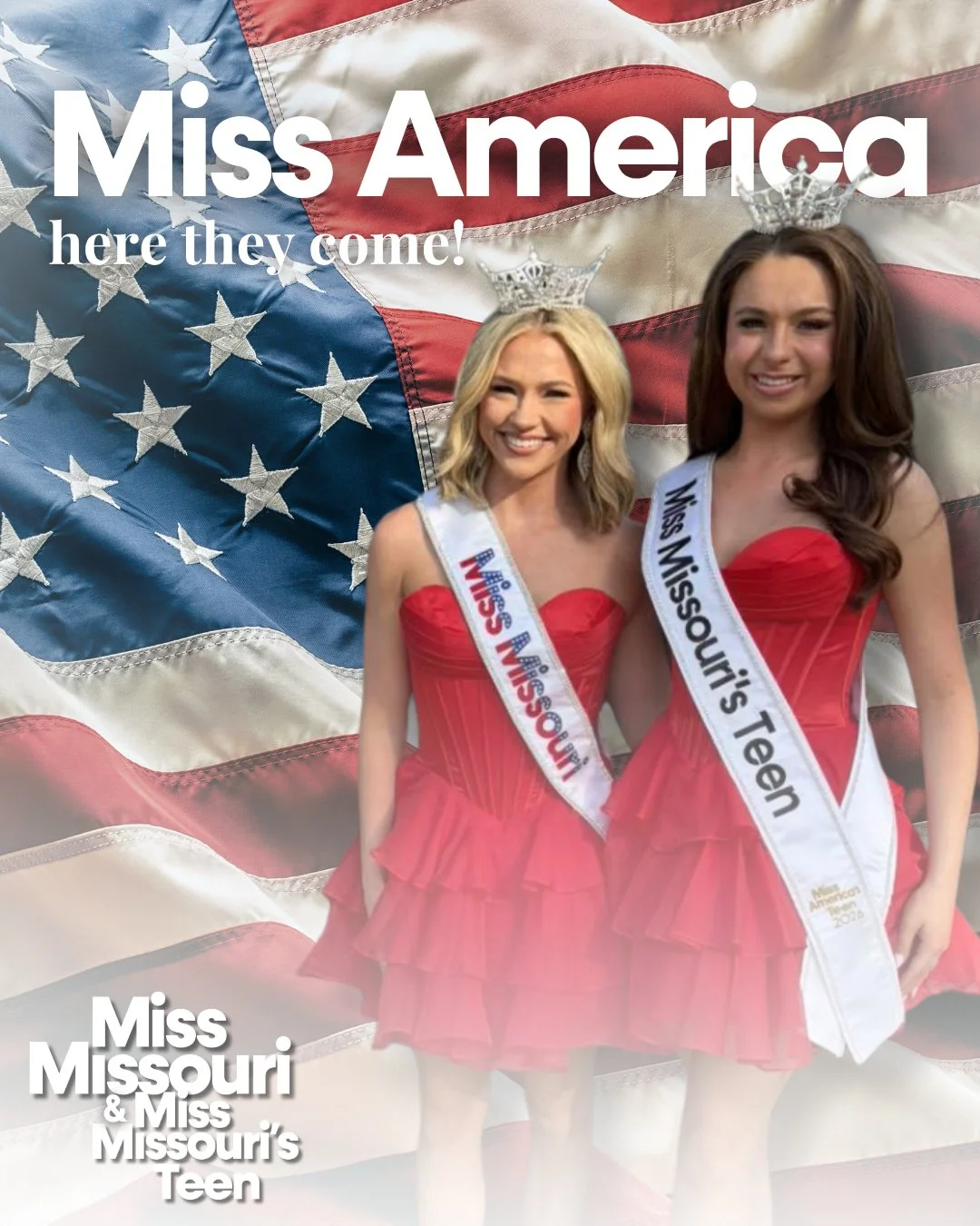 off they go! ✈️

the Show-Me State is officially heading to Miss America and Miss America's Teen. 👑 

months of prep, sisterhood, and hard work led to this moment, so proud doesn't even begin to cover it. 

send them some love as they represent Miss
