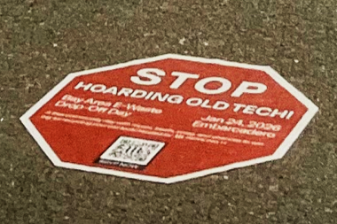 Die-Cut Sidewalk Decals Promote Huge Tech Recycling Event in San Francisco