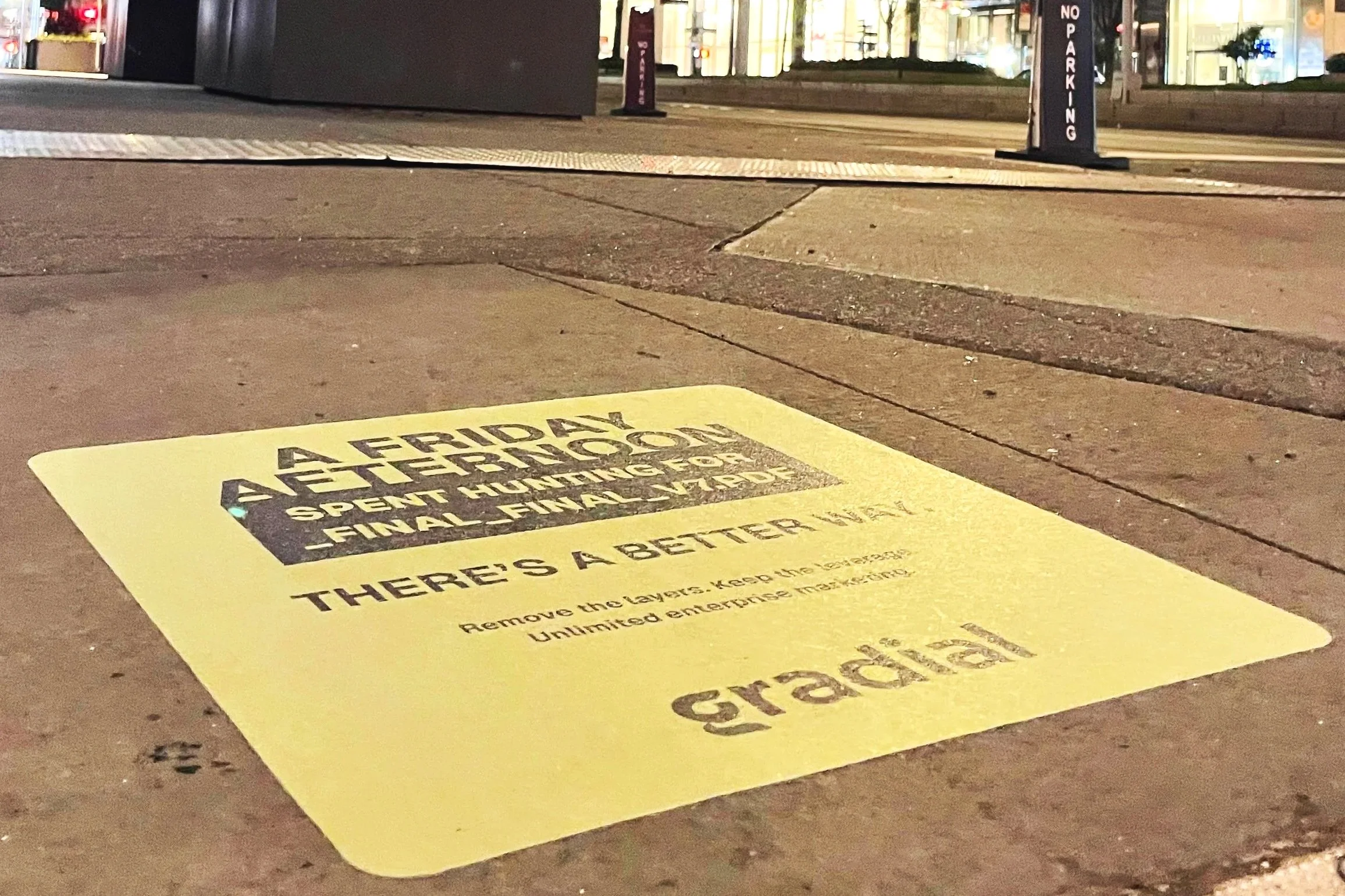 Brand Awareness In the City Streets: Gradial Sidewalk Decals