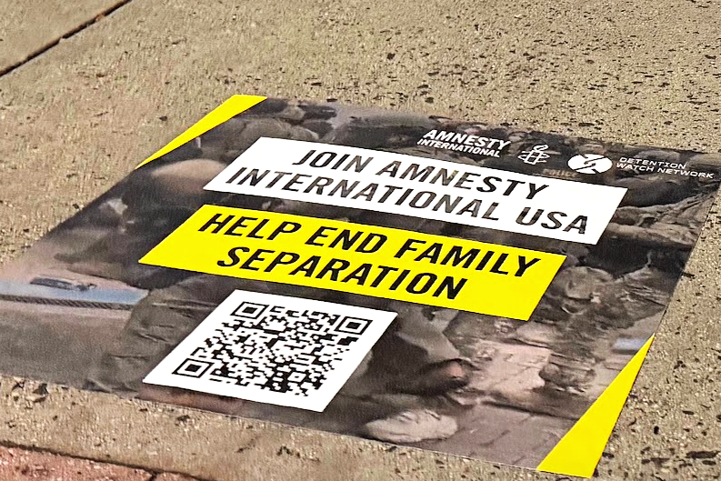 End Family Separation: Amnesty International Sidewalk Decal Campaign