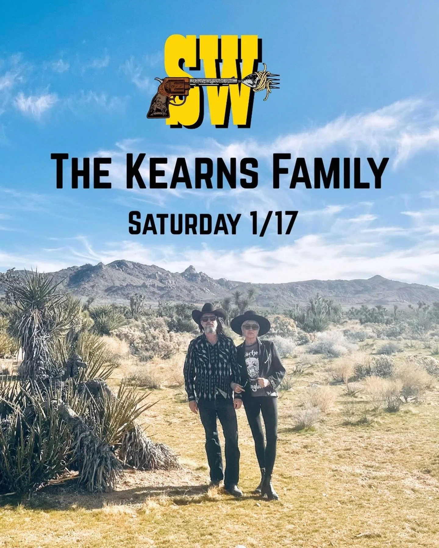 @thekearnsfamilyband next performance in the hi desert. Looking forward to performing in 2026!

@spaghettiwesternmorongovalley 
January 17
7pm.
