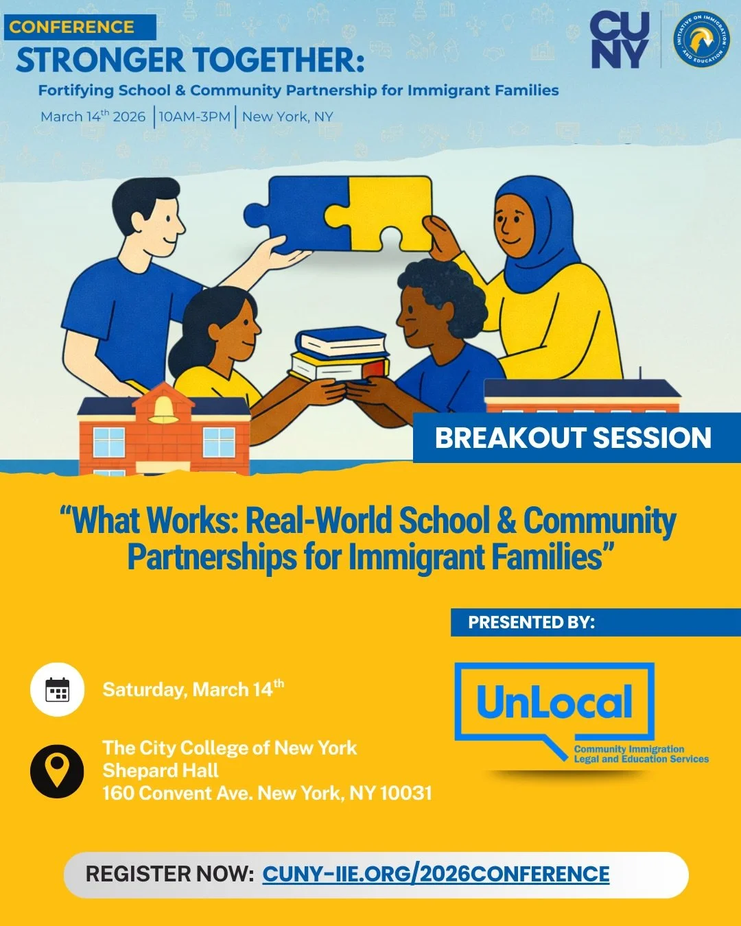 📣 Announcing our Conference Breakout Sessions!
The Stronger Together Conference will bring together educators and community leaders to highlight innovative partnerships to support immigrant students and families.

Featuring sessions with:
✨ African 