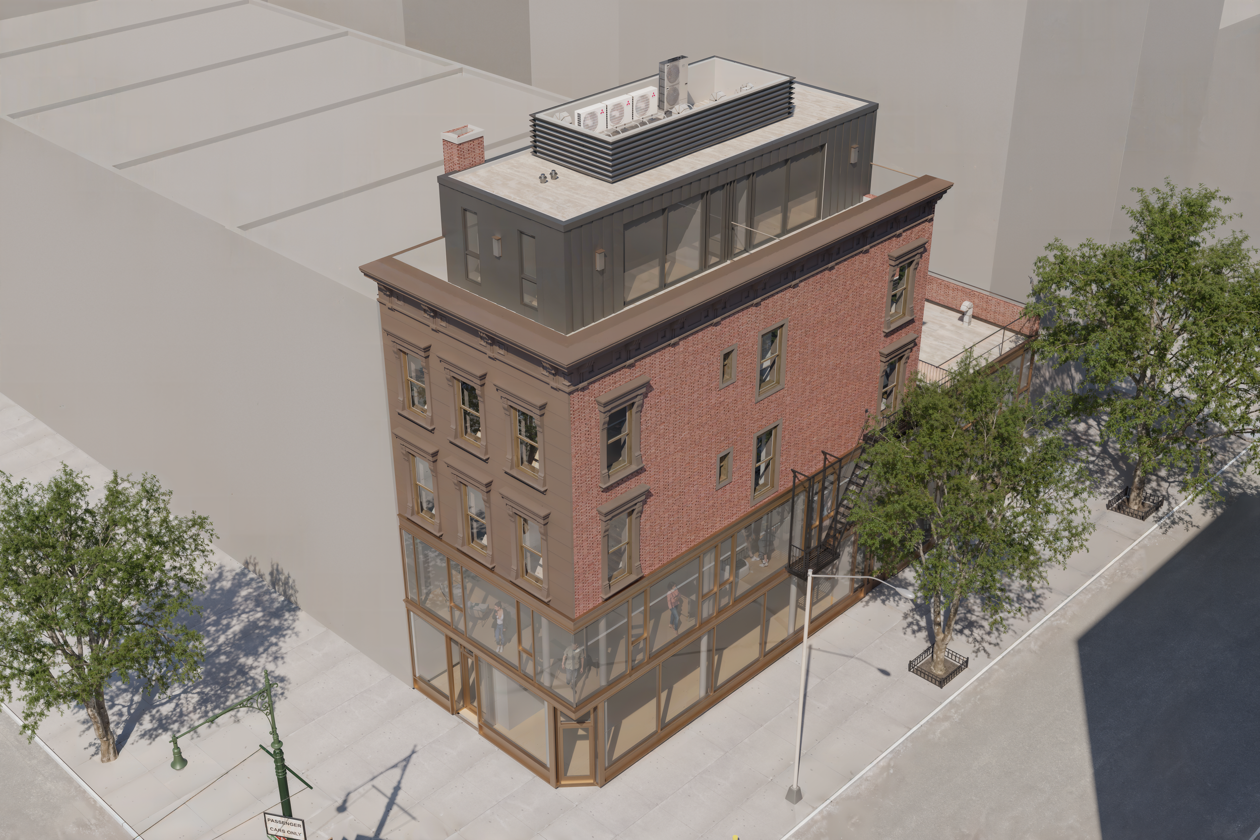 Proposed Aerial View at Corner of Lenox Ave &amp; W 123rd St.