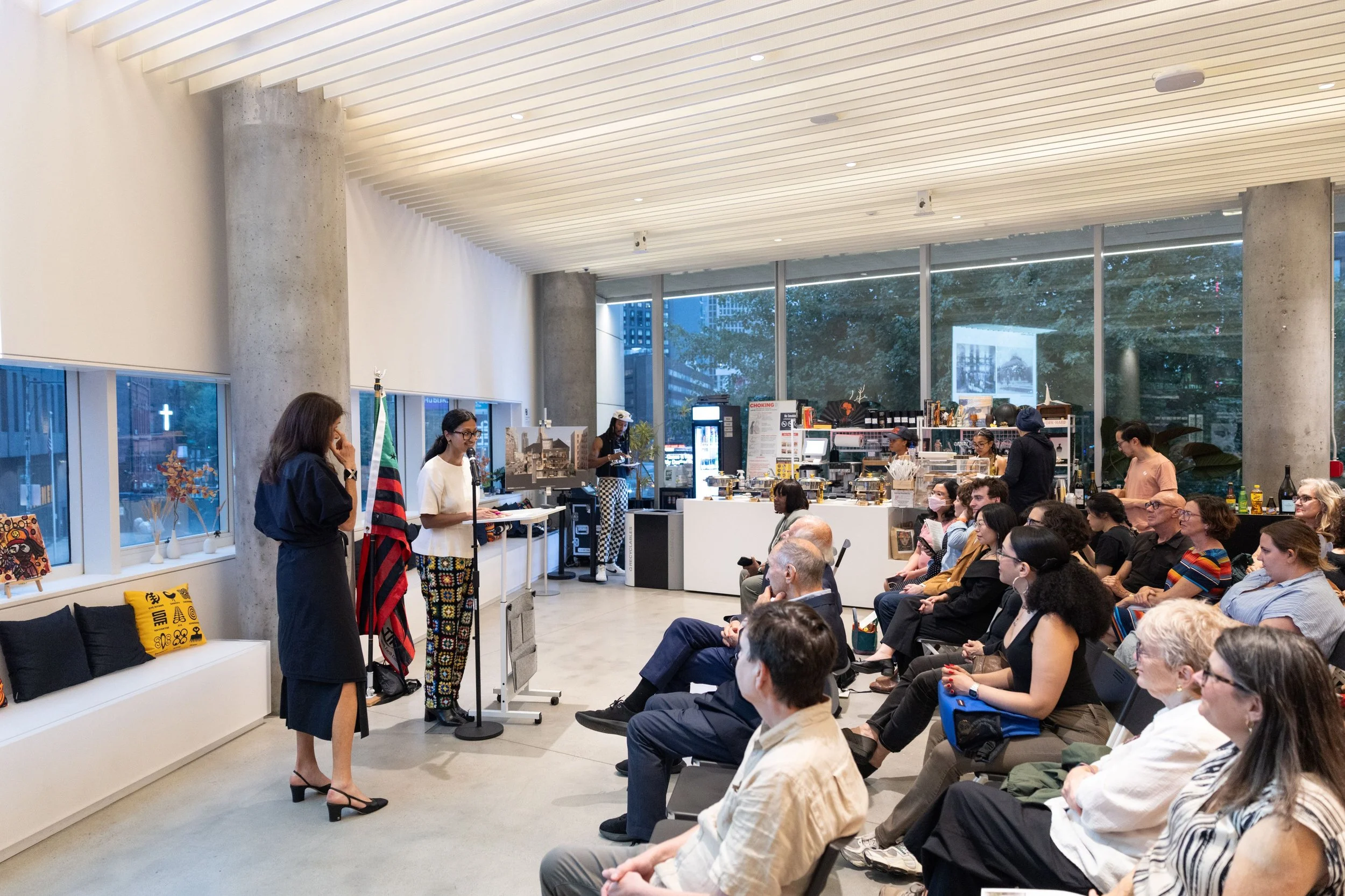  City Council Member Shahana Hanif speaking about the renovation of Pacific Library. Photo by Gregg Richards / Courtesy of the Brooklyn Public Library 