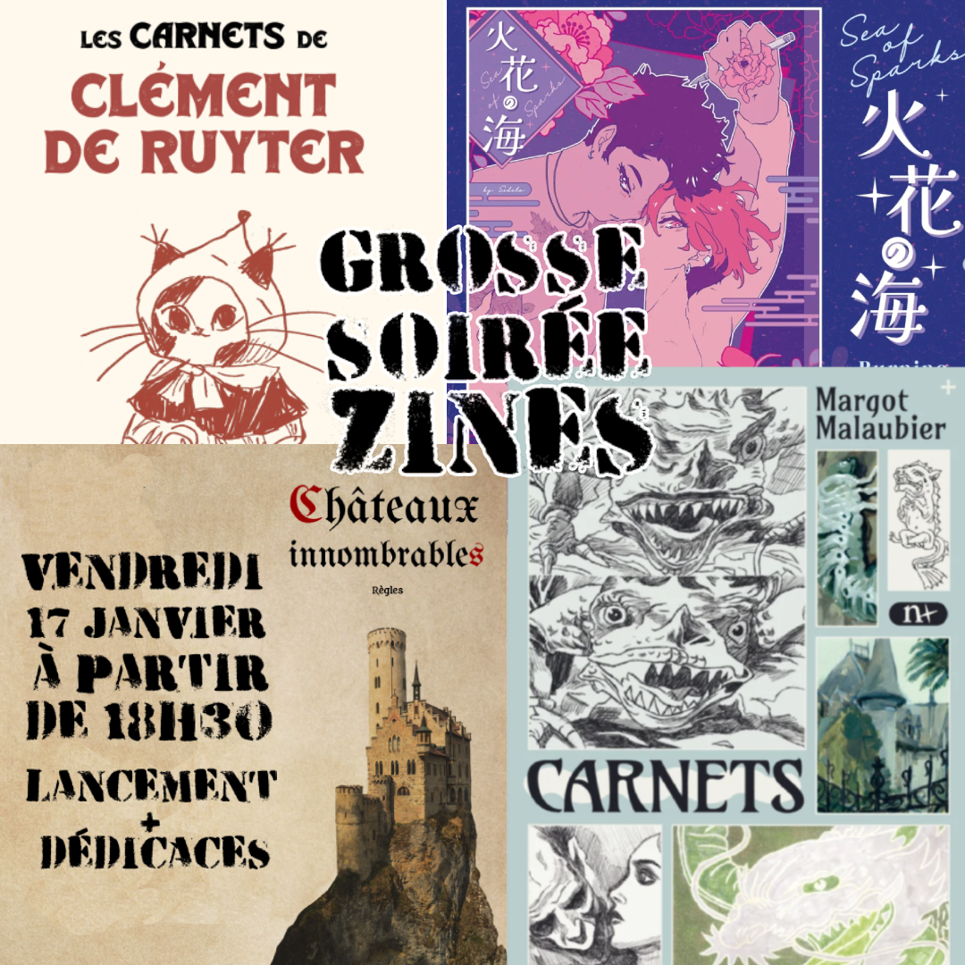 Grosse soirée zines - Sedeto / De Ruyter / Débord de Missel / Nébuleuses éditions
