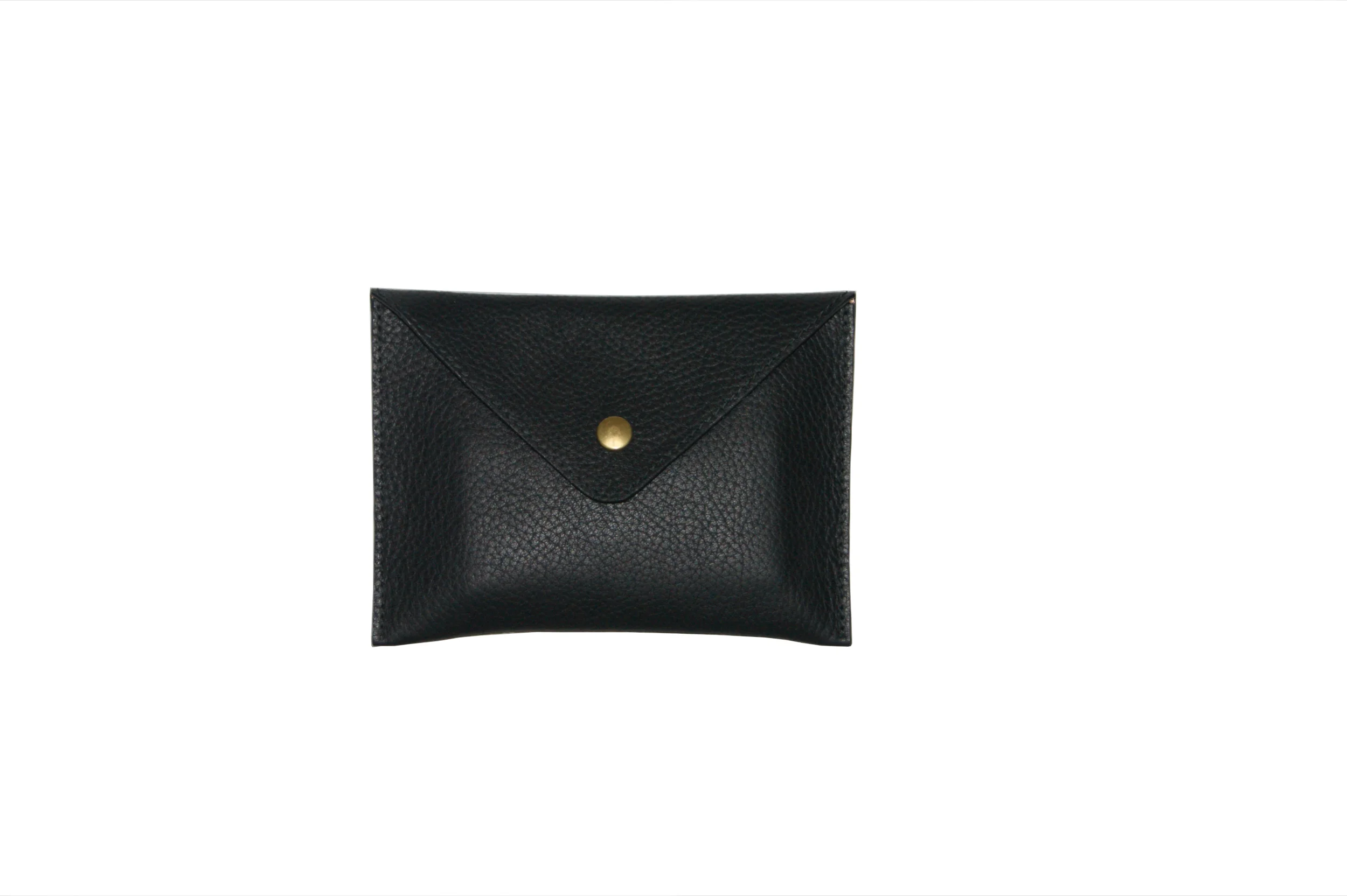 Petite pochette - Cuir grainé noir intérieur cuir métallisé rose gold