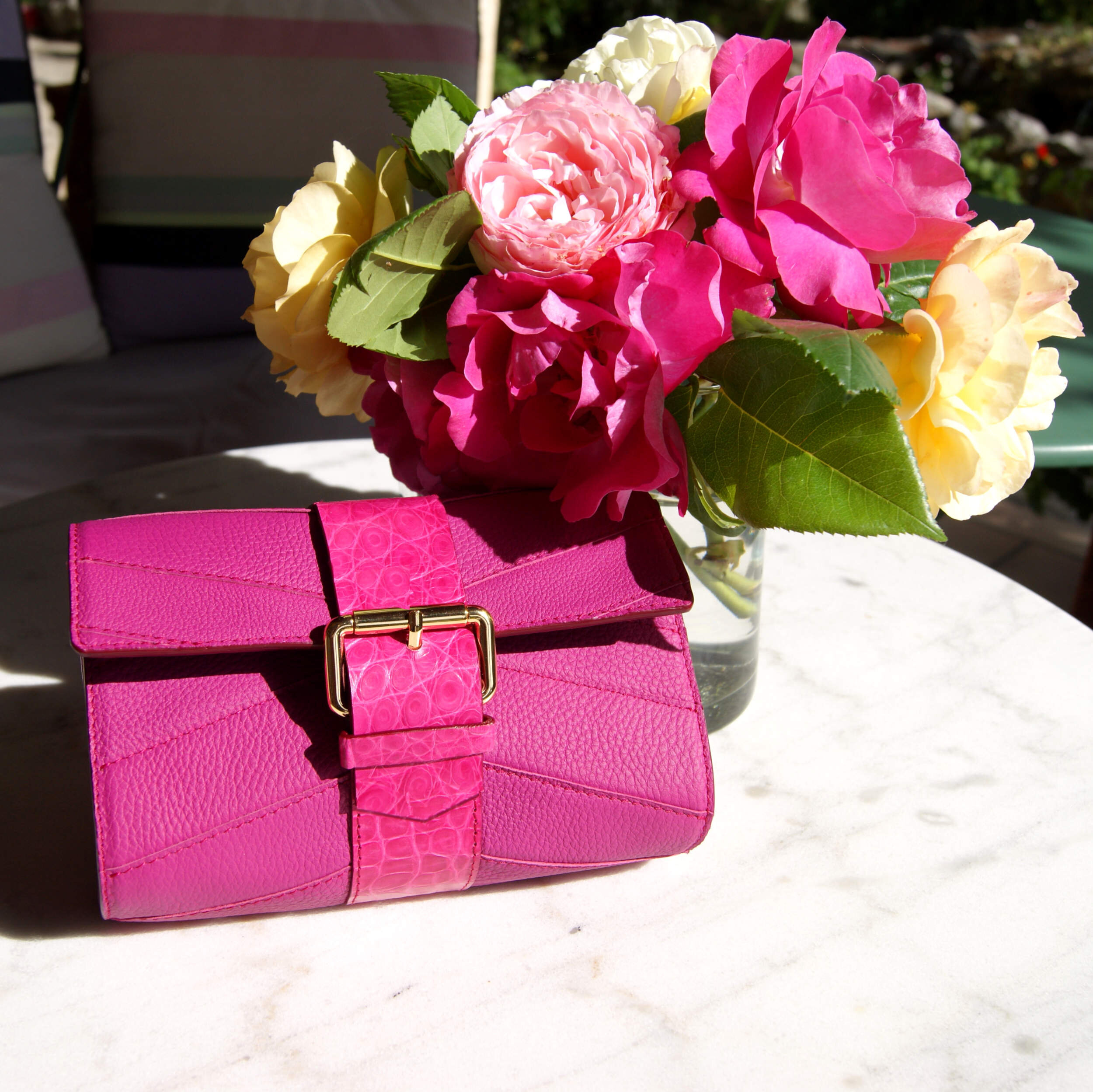 sur-mesure-petit-sac-soirée-cuir-fushia-vif