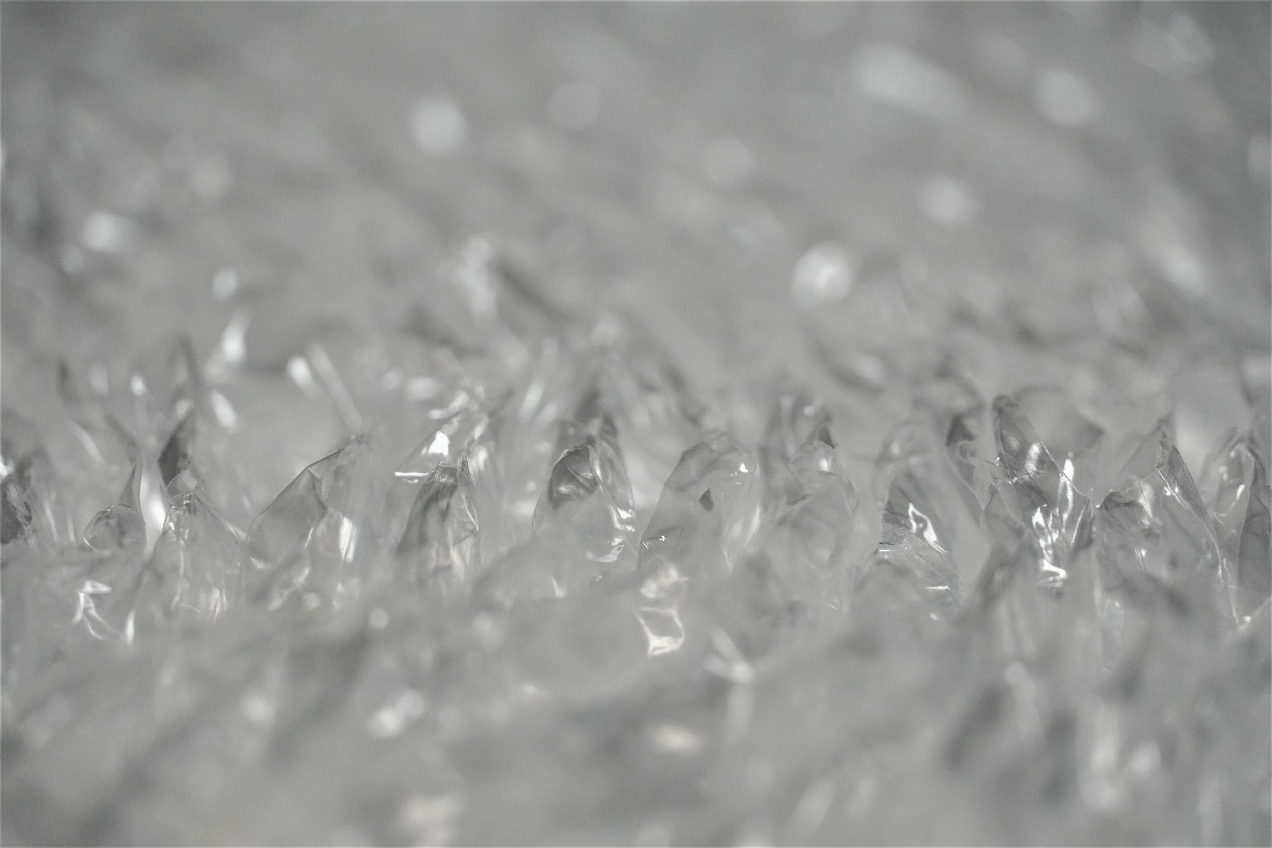close up of bubble wrap