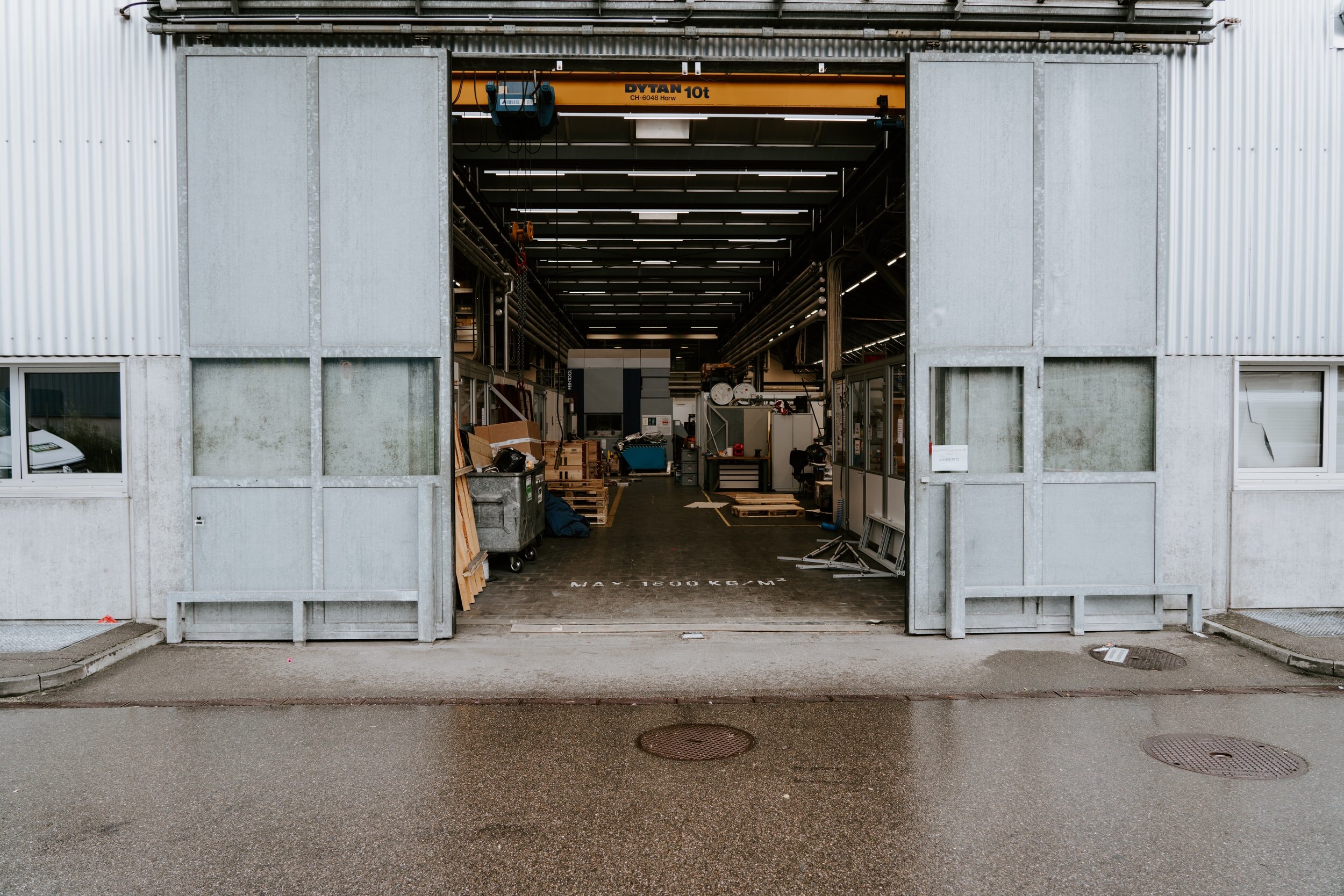 picture of a warehouse with its doors opened
