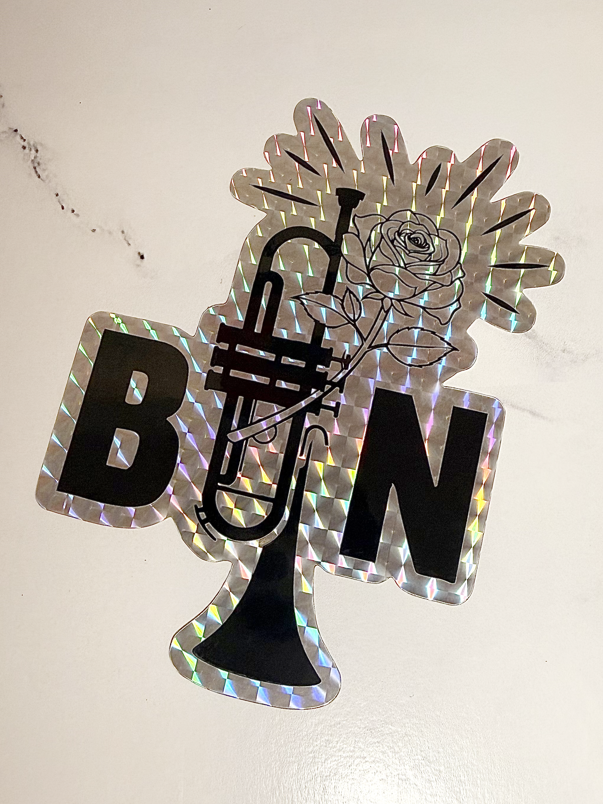 Trumpet & Rose Sticker
