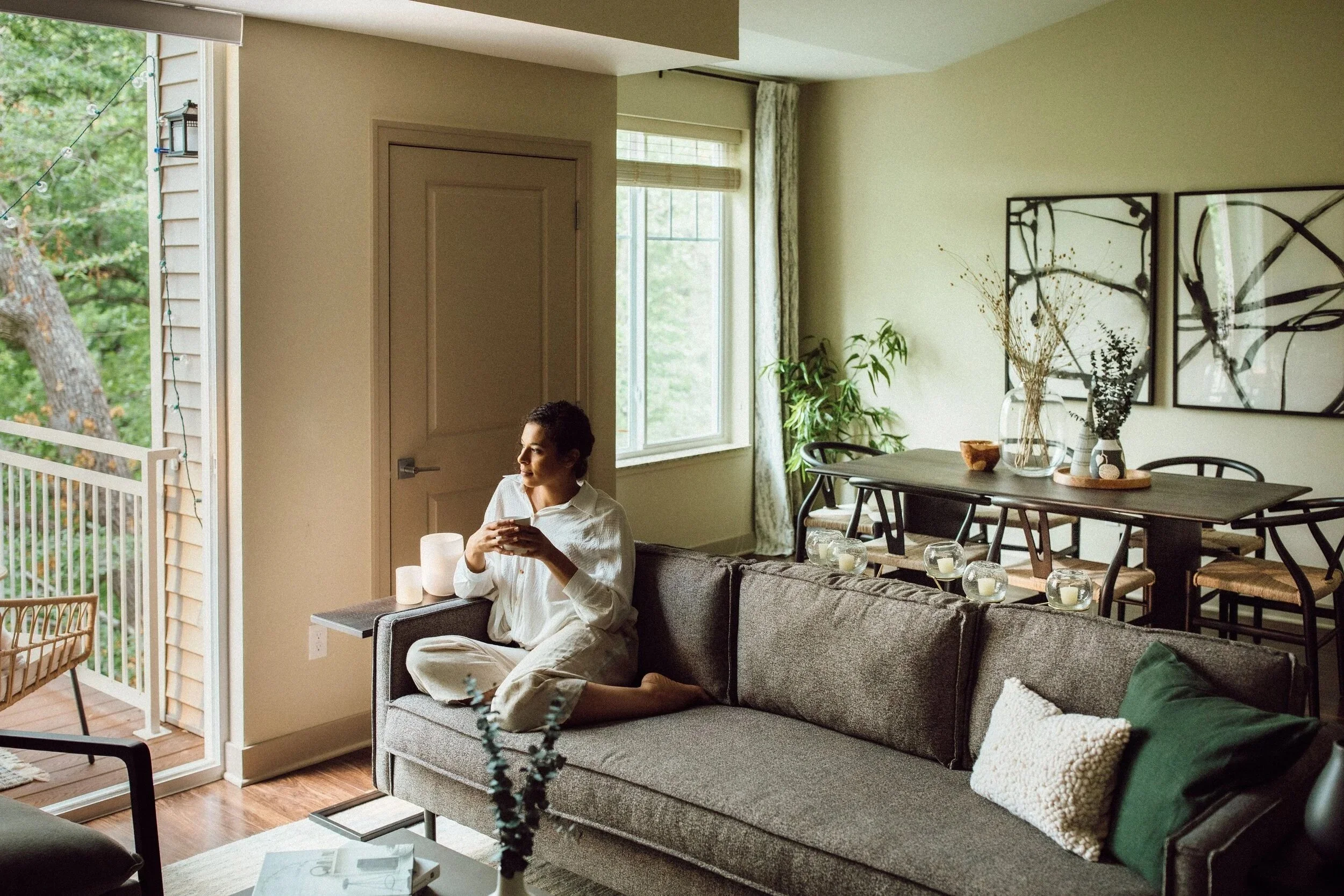  Sip your morning coffee with a beautiful view  