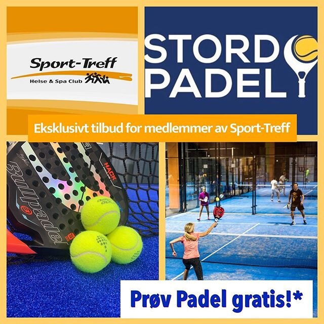 Vi har lyst til at enda flere skal f&aring; pr&oslash;ve Padel og oppleve Europas raskeste voksende sport, som kom til &oslash;ya v&aring;r i januar 2020!

@sporttreff medlemmer kan n&aring; komme &aring; spille/pr&oslash;ve Padel helt gratis mellom 