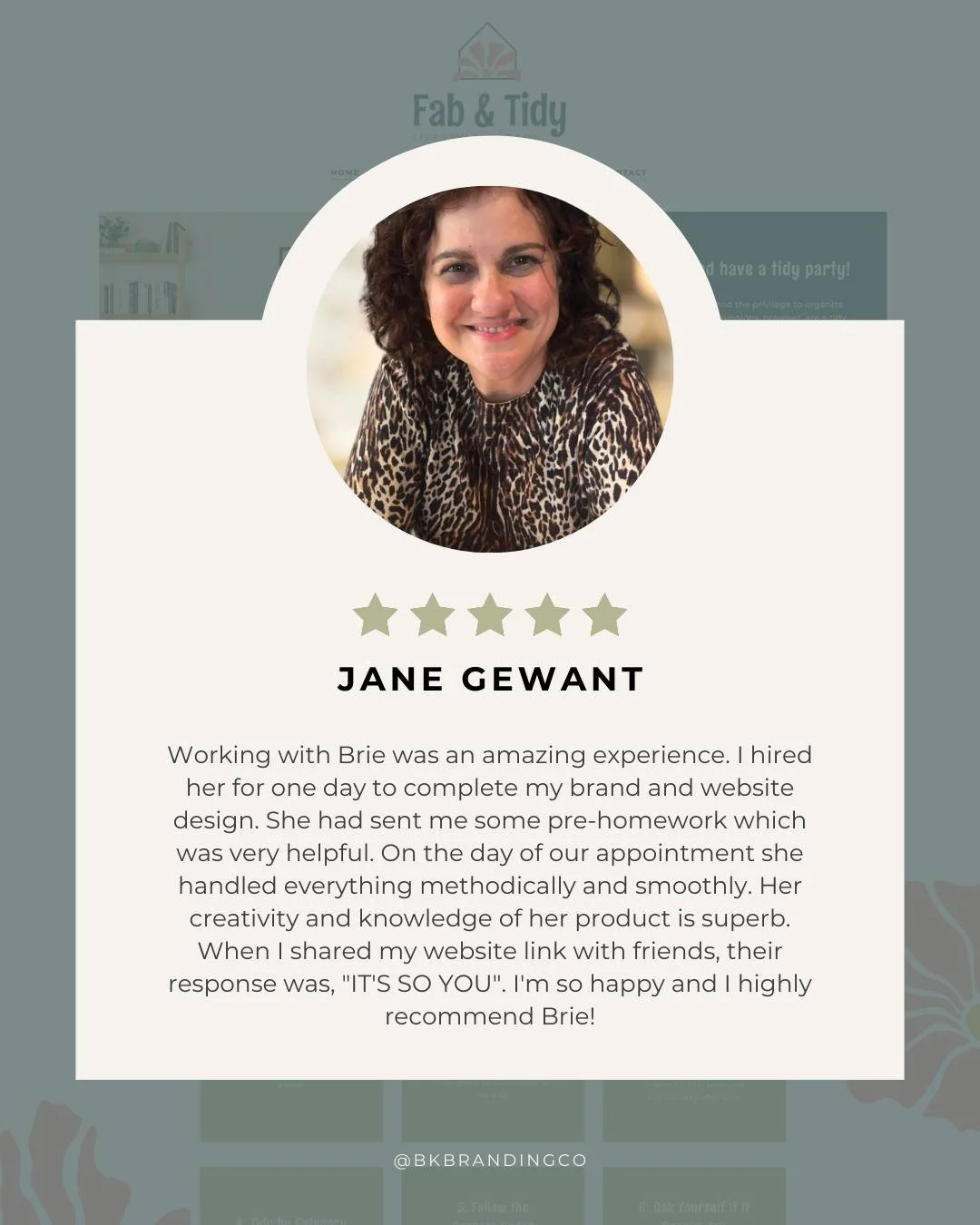 &quot;Working with Brie was an amazing experience. I hired her for one day to complete my brand and website design. She had sent me some pre-homework which was very helpful. On the day of our appointment she handled everything methodically and smooth