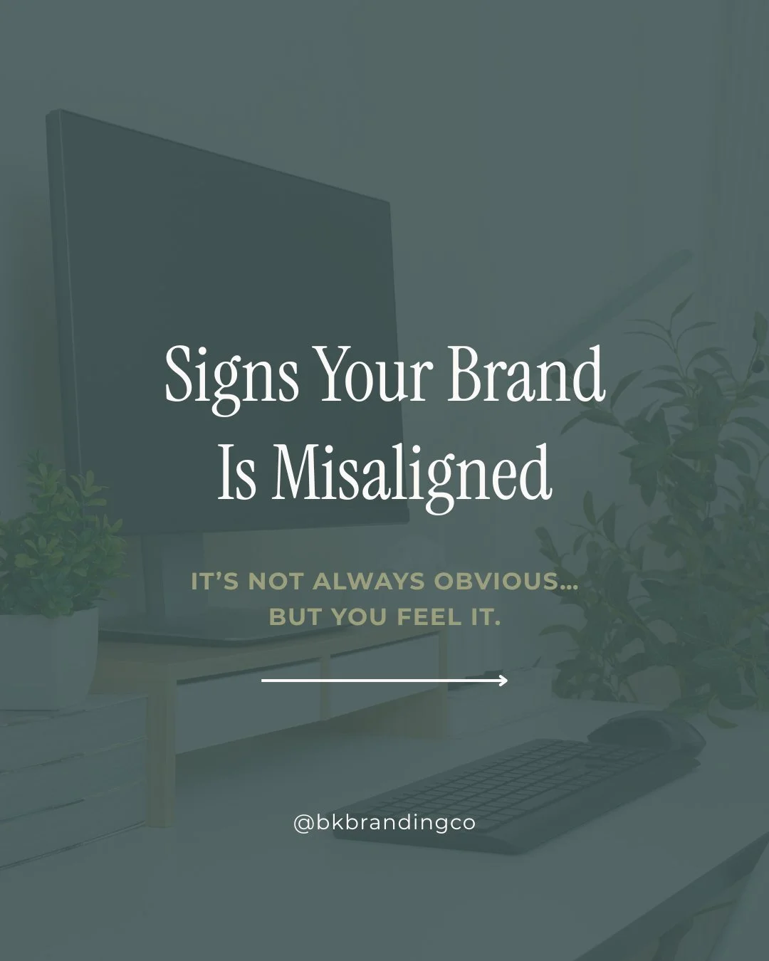 If your brand looks fine but feels a little off, you&rsquo;re not imagining it.
Misalignment shows up quietly&mdash;overthinking, hesitation, comparison, constant tweaking.
Clarity happens when you stop building from trends and start building from tr