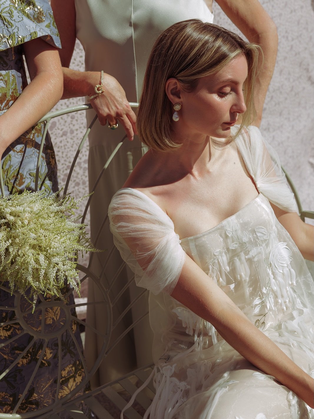 Emma💙 as seen in @vogueweddings 

Emma wore a bespoke @daniellefrankelstudio gown for one of five looks for her wedding weekend.
&ldquo;I didn&rsquo;t want to wear a dress inside a beautiful setting; I wanted to be part of it,&rdquo; she said. &ldqu