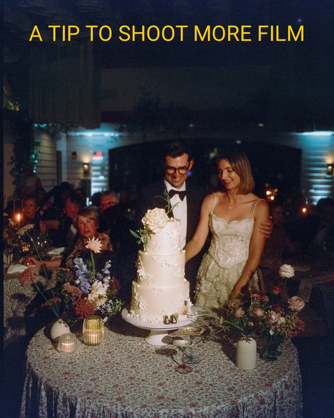 Cinestill pushes beautifully all the way up to 3200 making it an amazing high speed tungsten balanced film that&rsquo;s great for low lit events like weddings. 
Not sponsored, just for the love of film 😉