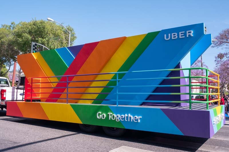 Uber Pride Float Designed By MoonLab Productions