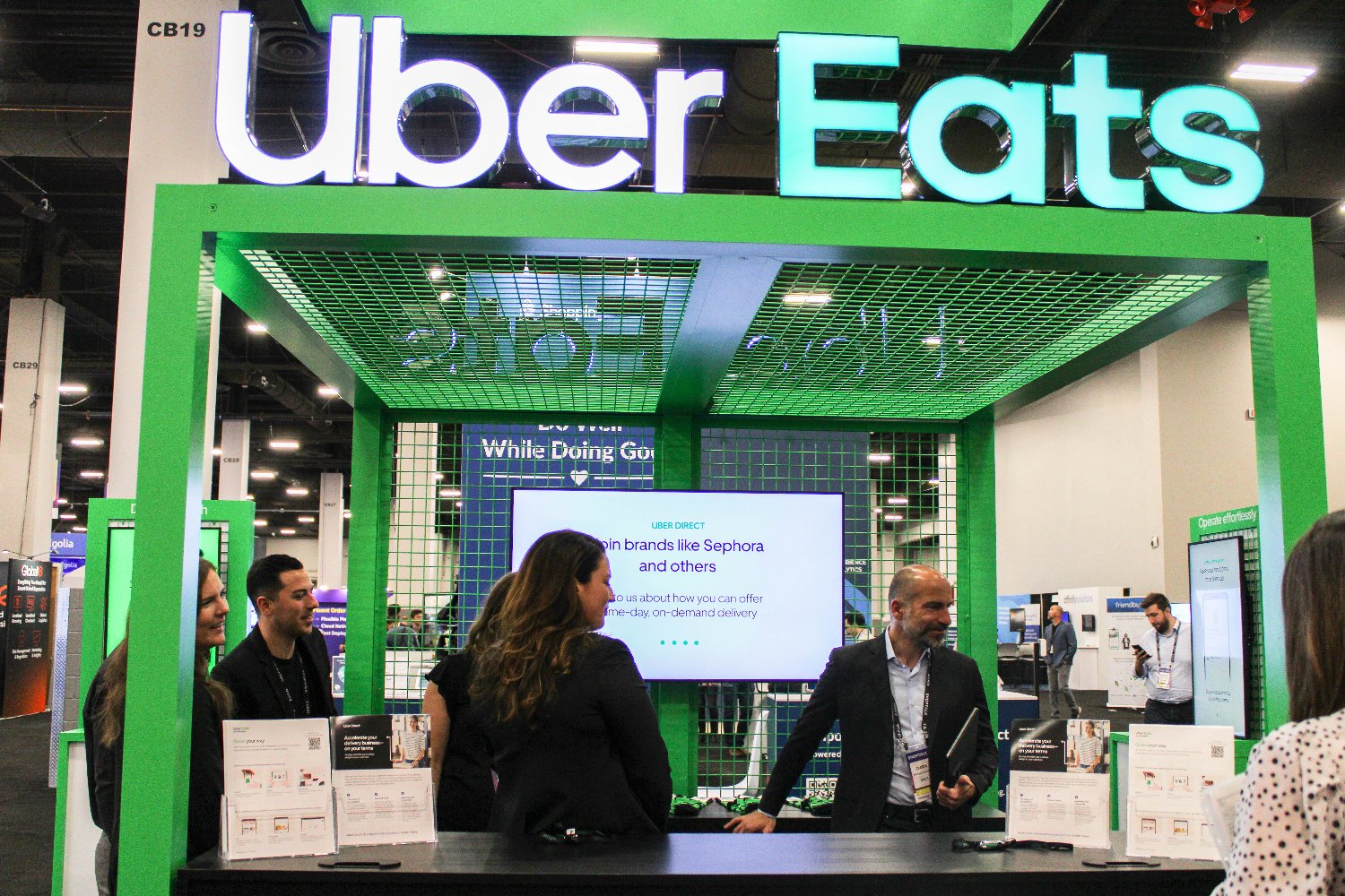 Team Uber Eats at the booth