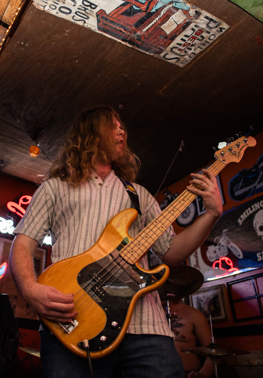  Frick plays his Bass Guitar during the Gorilla Party set on Thursday, November 21, 2019 