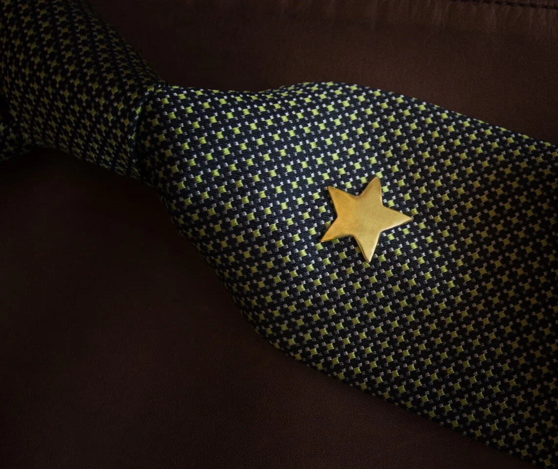 Mens 22K Gold Star Tie Tack