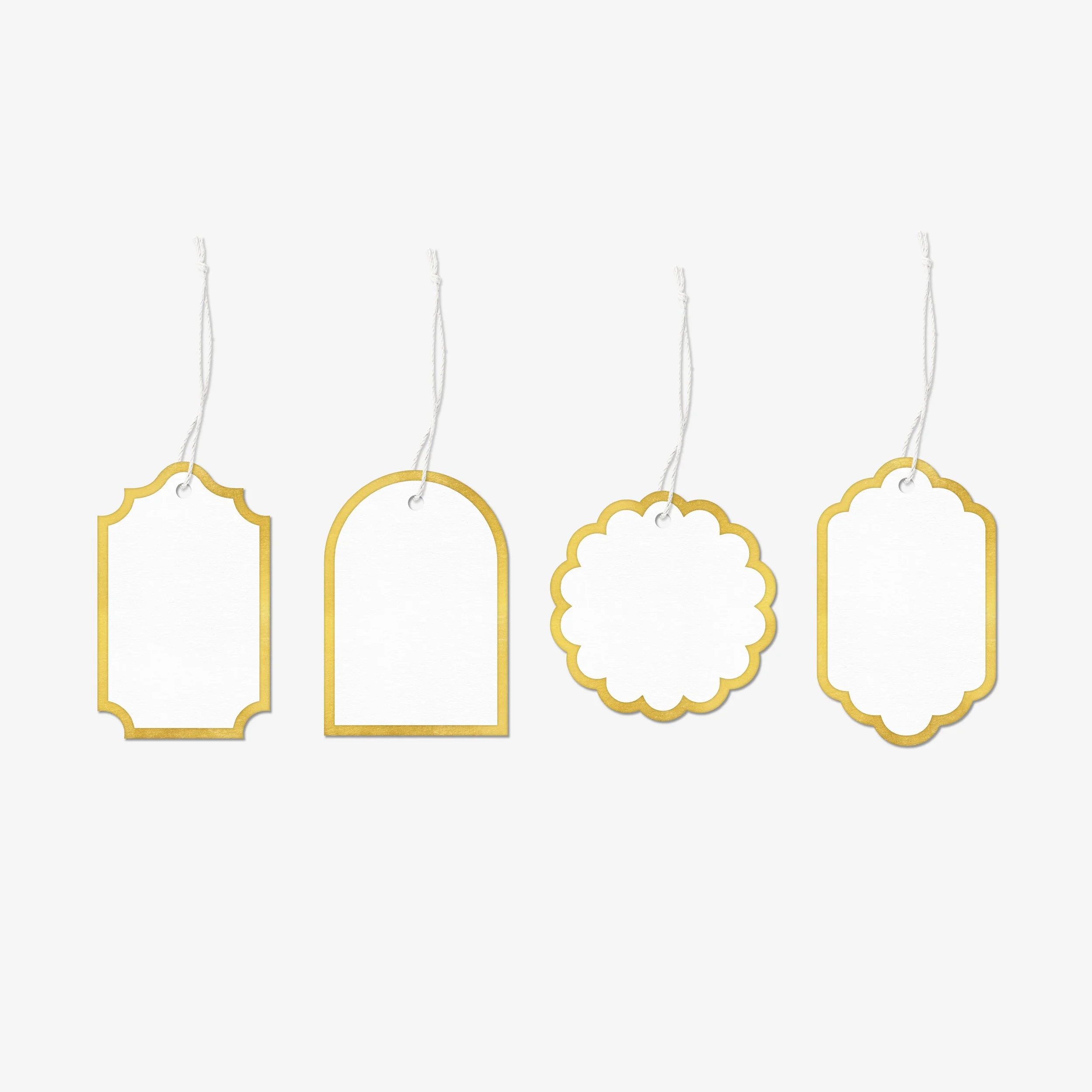 Gold Border Gift Tags