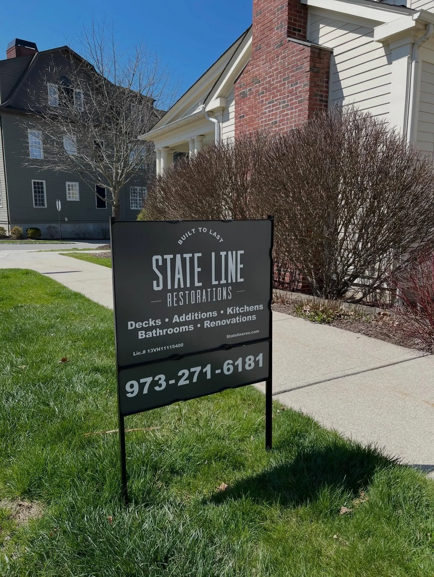 New sign because I want you to know there&rsquo;s nothing to hide! Stop by, say hello, grab a business card and discuss that project you&rsquo;ve been putting off. Between deck builds and large renovations these small projects fit into the schedule p
