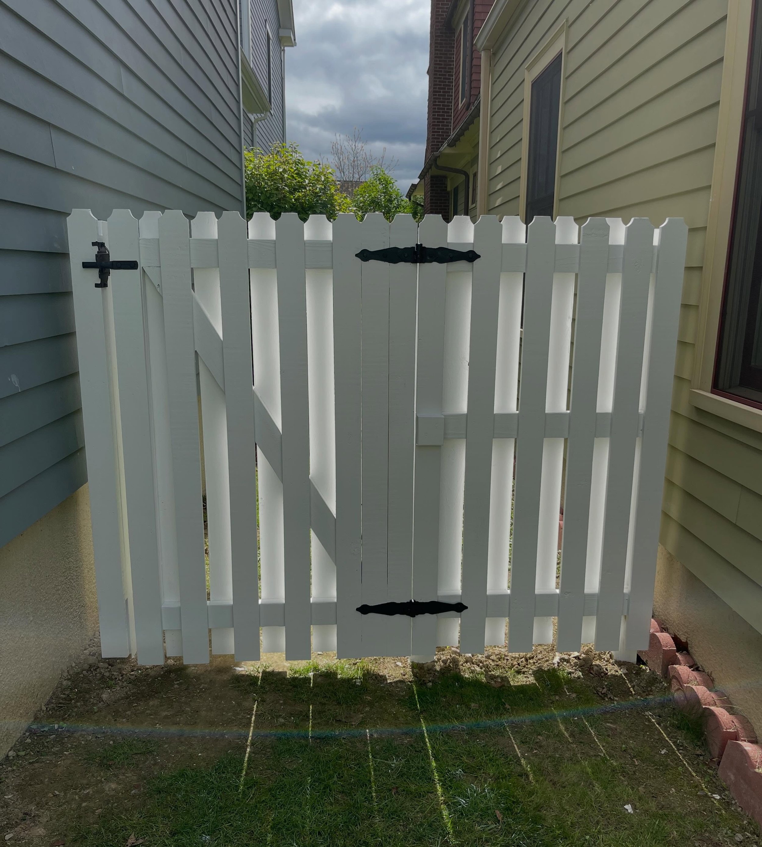Well built fences make good neighbors or something like that. These cedar fences had seen better days so we removed and replaced them with pressure treated materials, oil primed, and two topcoats of exterior paint. Rebuilt the fences exactly how they