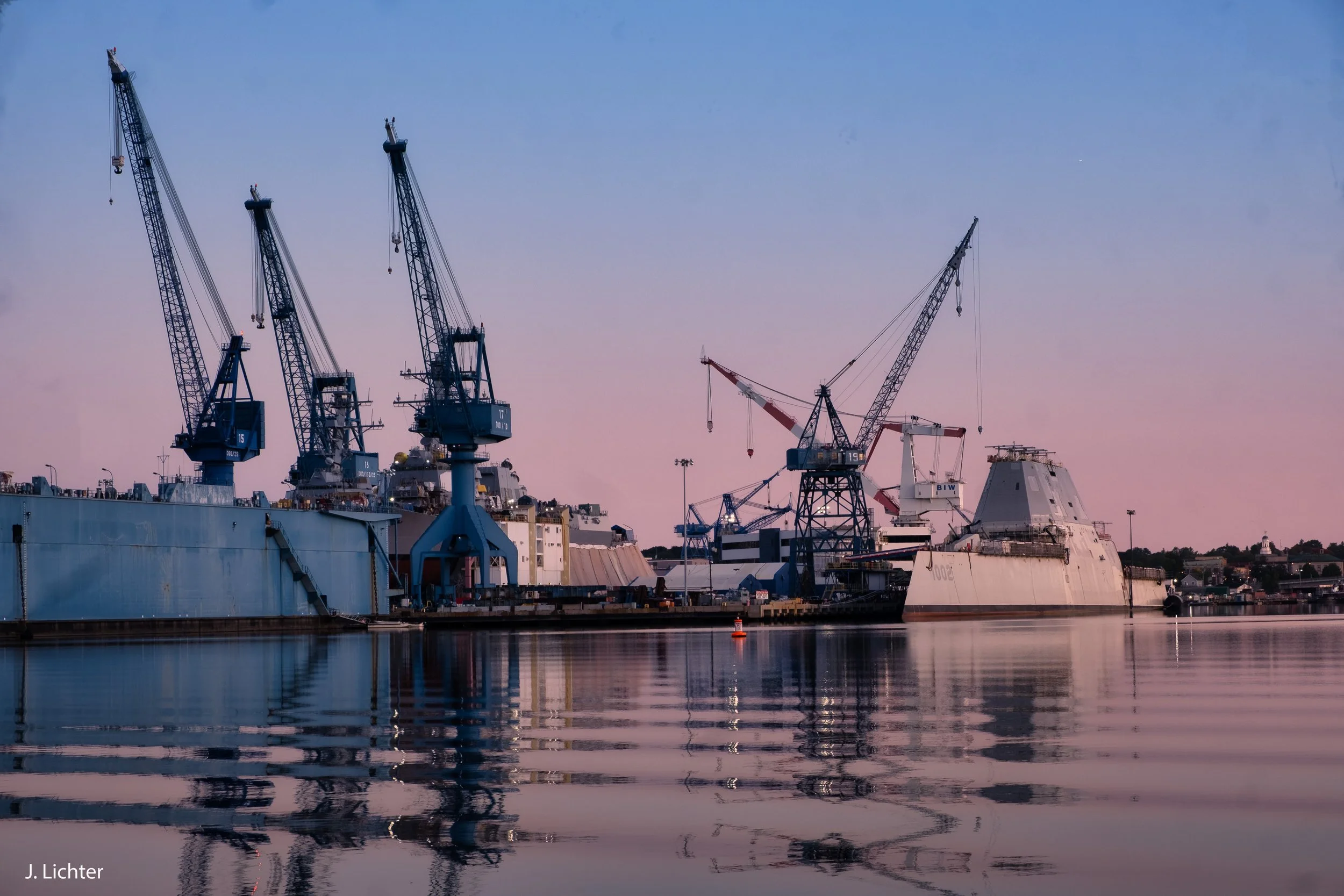 Bath Iron Works.  Naval shipyard.  Bath, Maine.