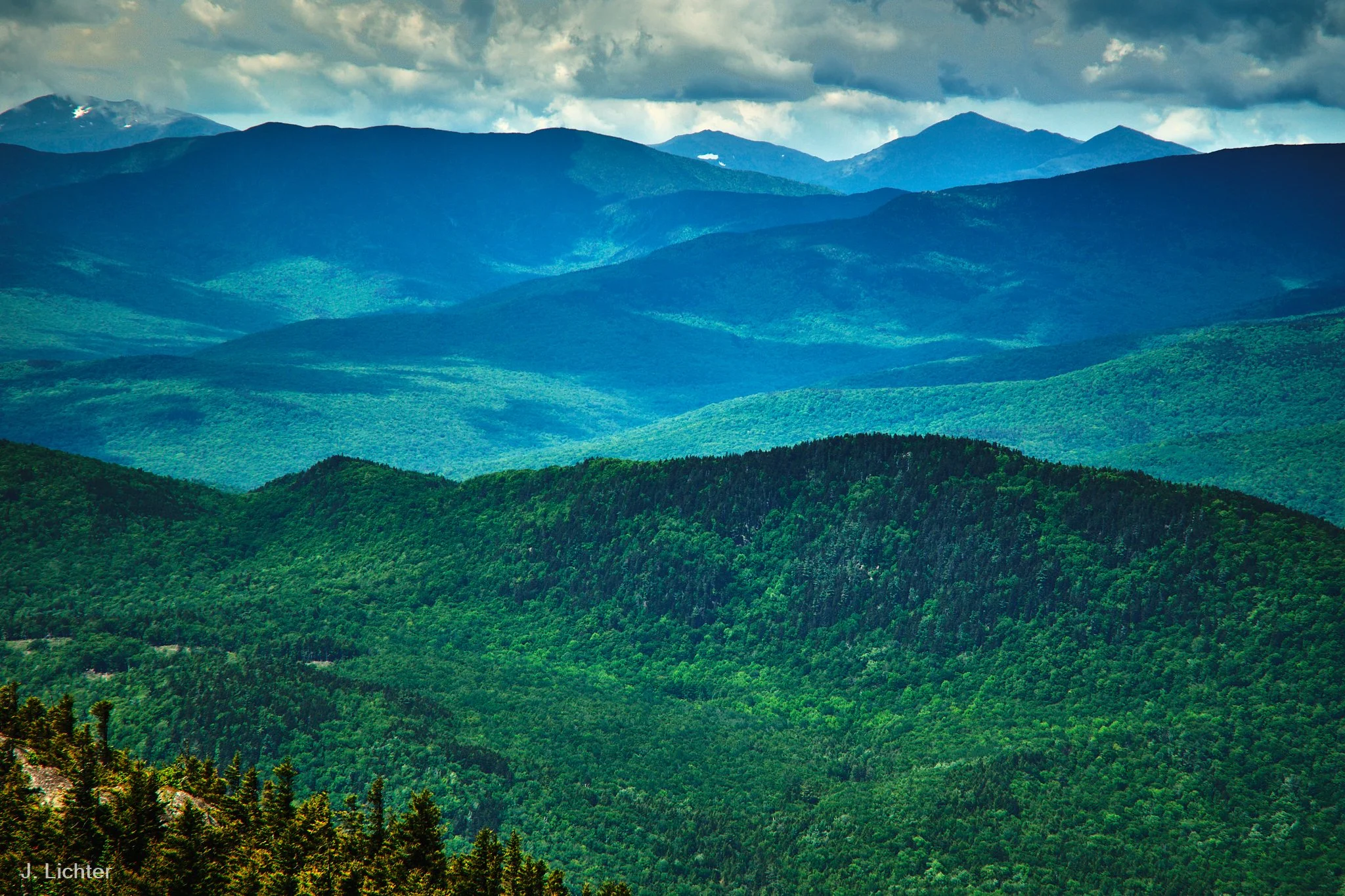 View from Caribou Mtn.  Hastings, Maine.