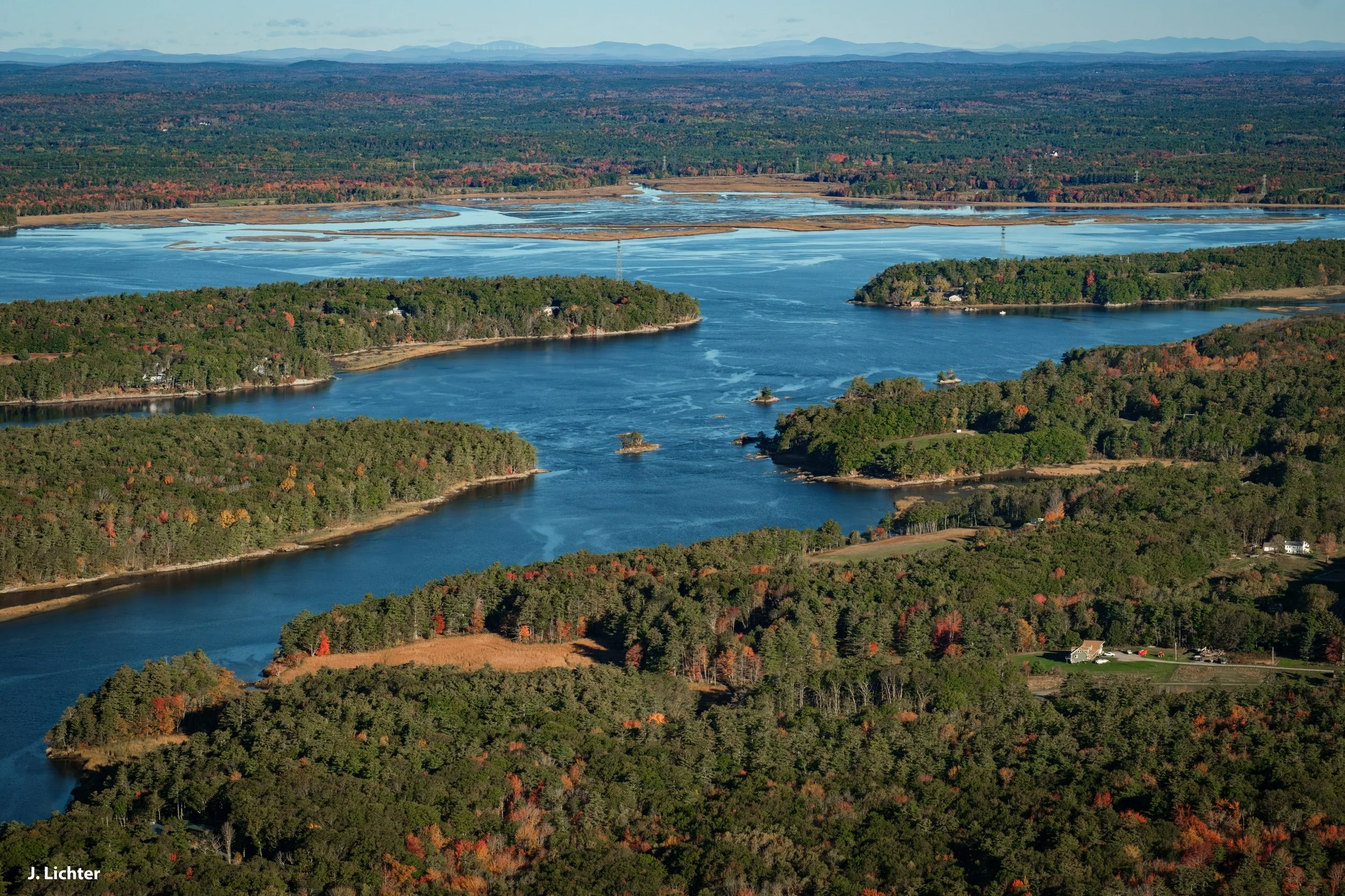 Merrymeeting Bay and the Chops.  Kennebec River.  