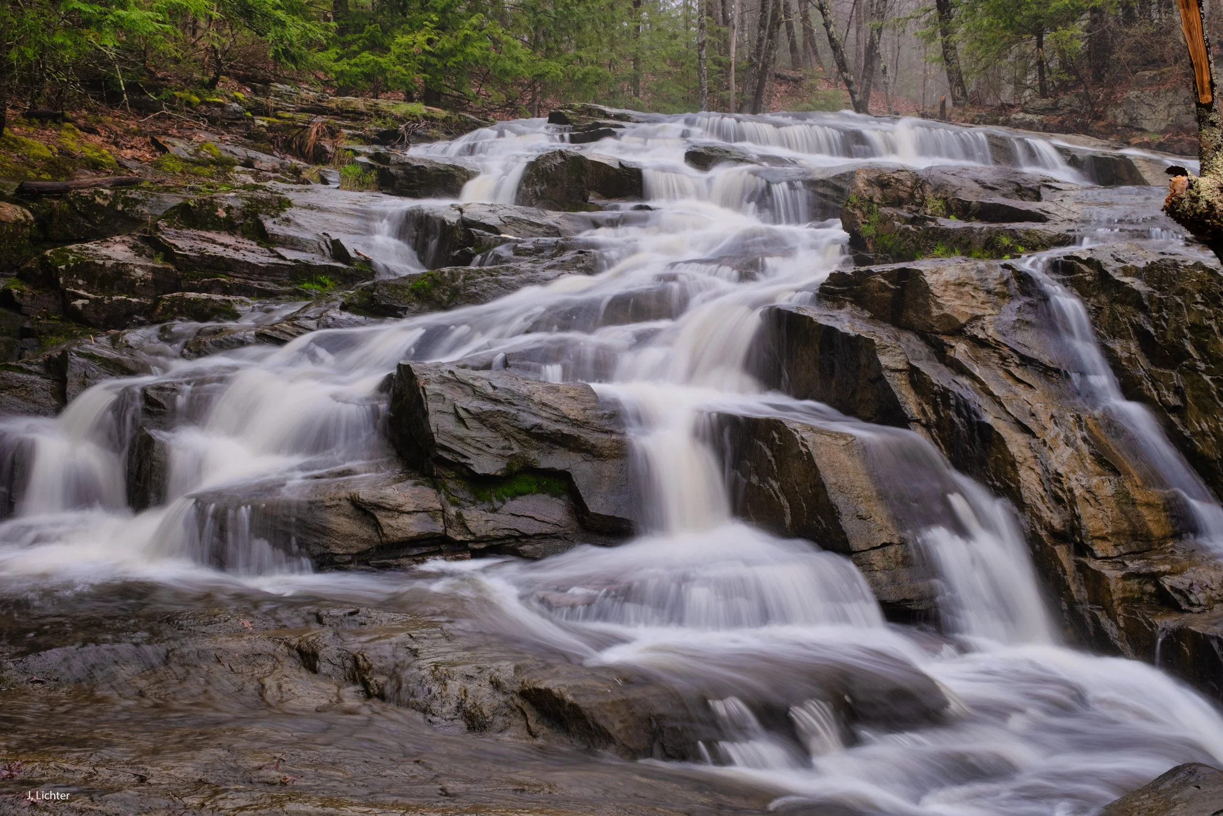Falls on Abagadassett River.  Bowdoinham, Maine. 