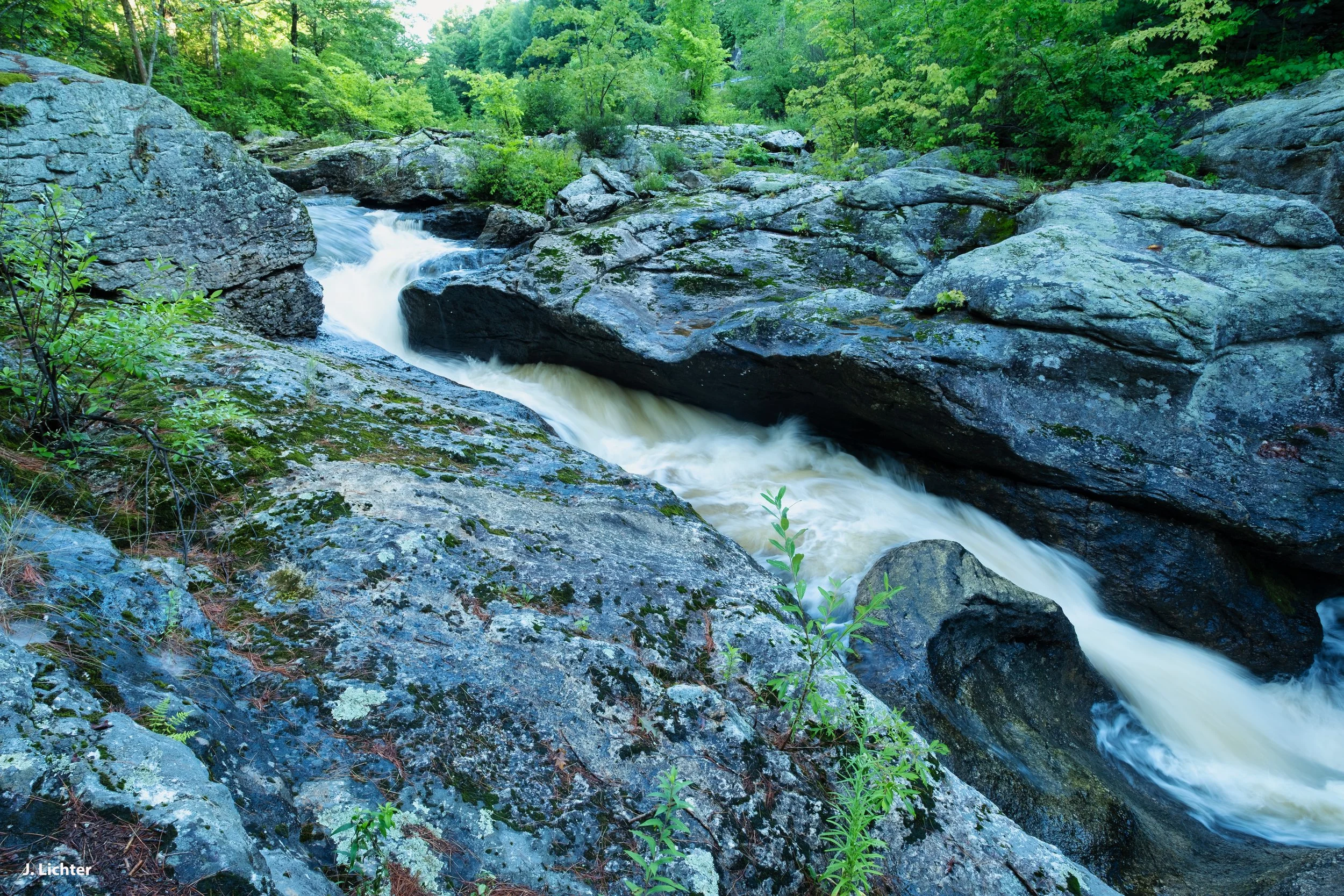 Snow Falls Gorge.  Little Androscoggin River.  West Paris, Maine. 