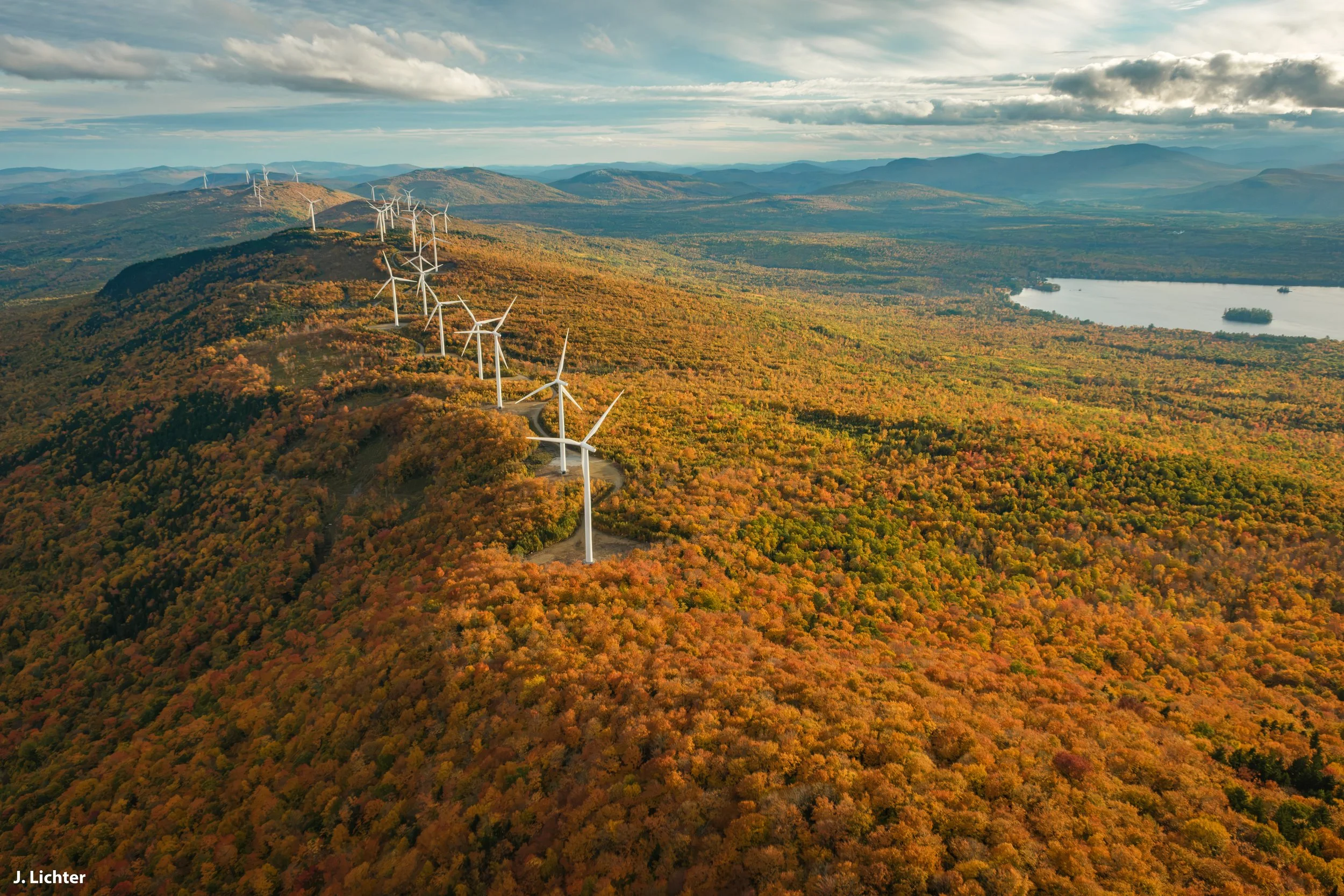 Wind farm near Rumford, Maine.