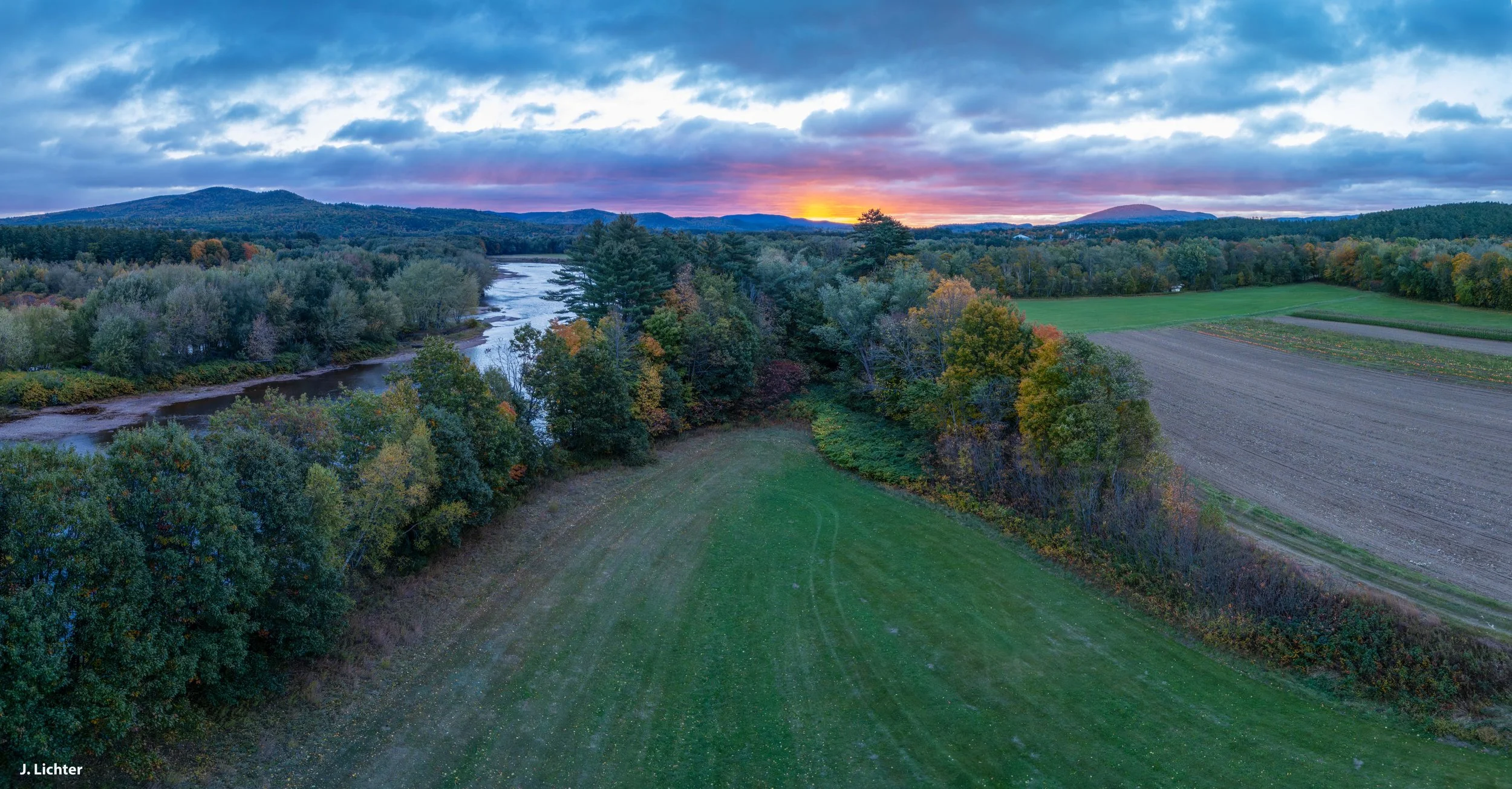 Swain Family Farm.  Androscoggin River. Bethel, Maine.