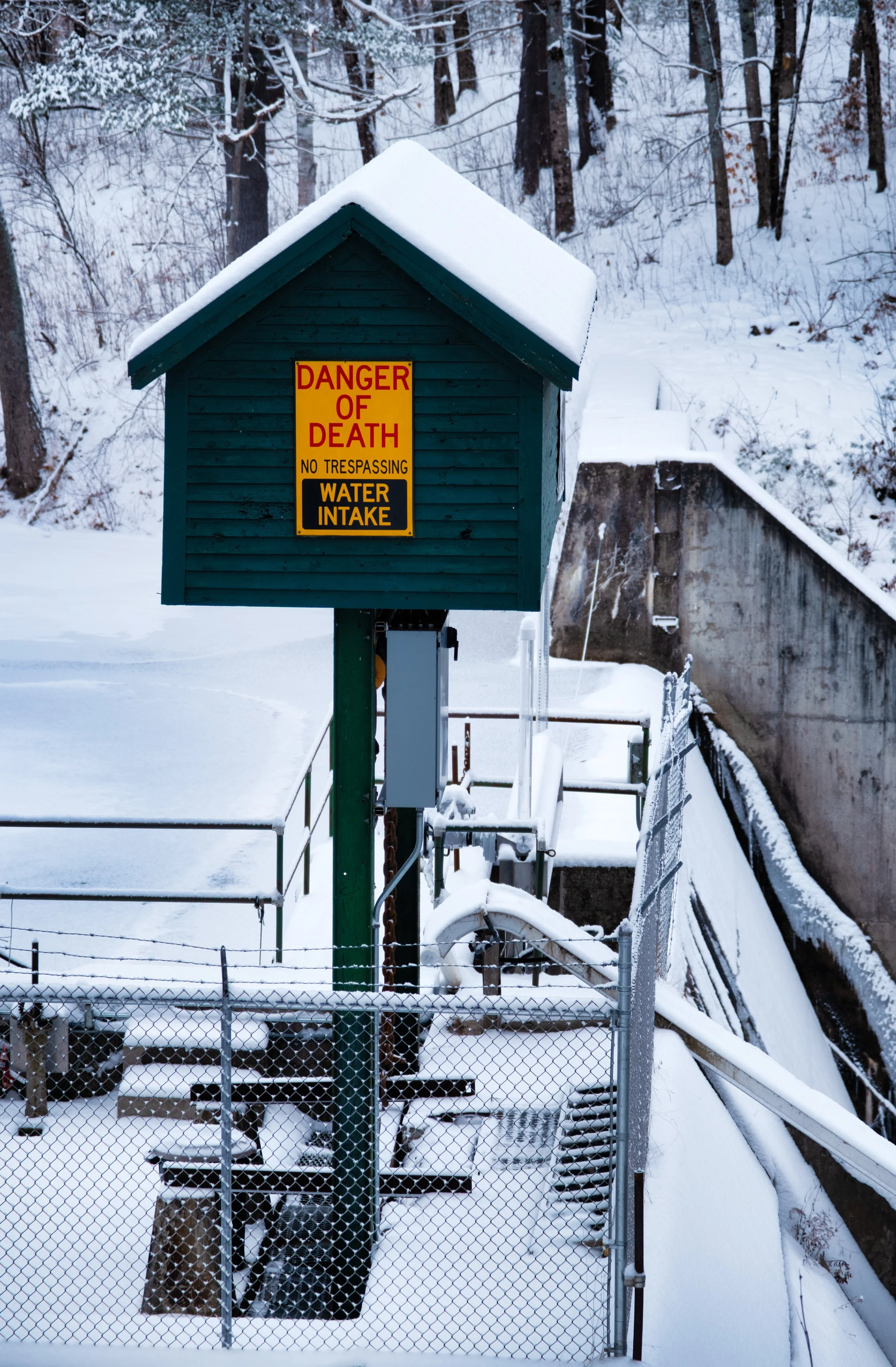 Dam on Messalonskee.  Oakland, Maine.