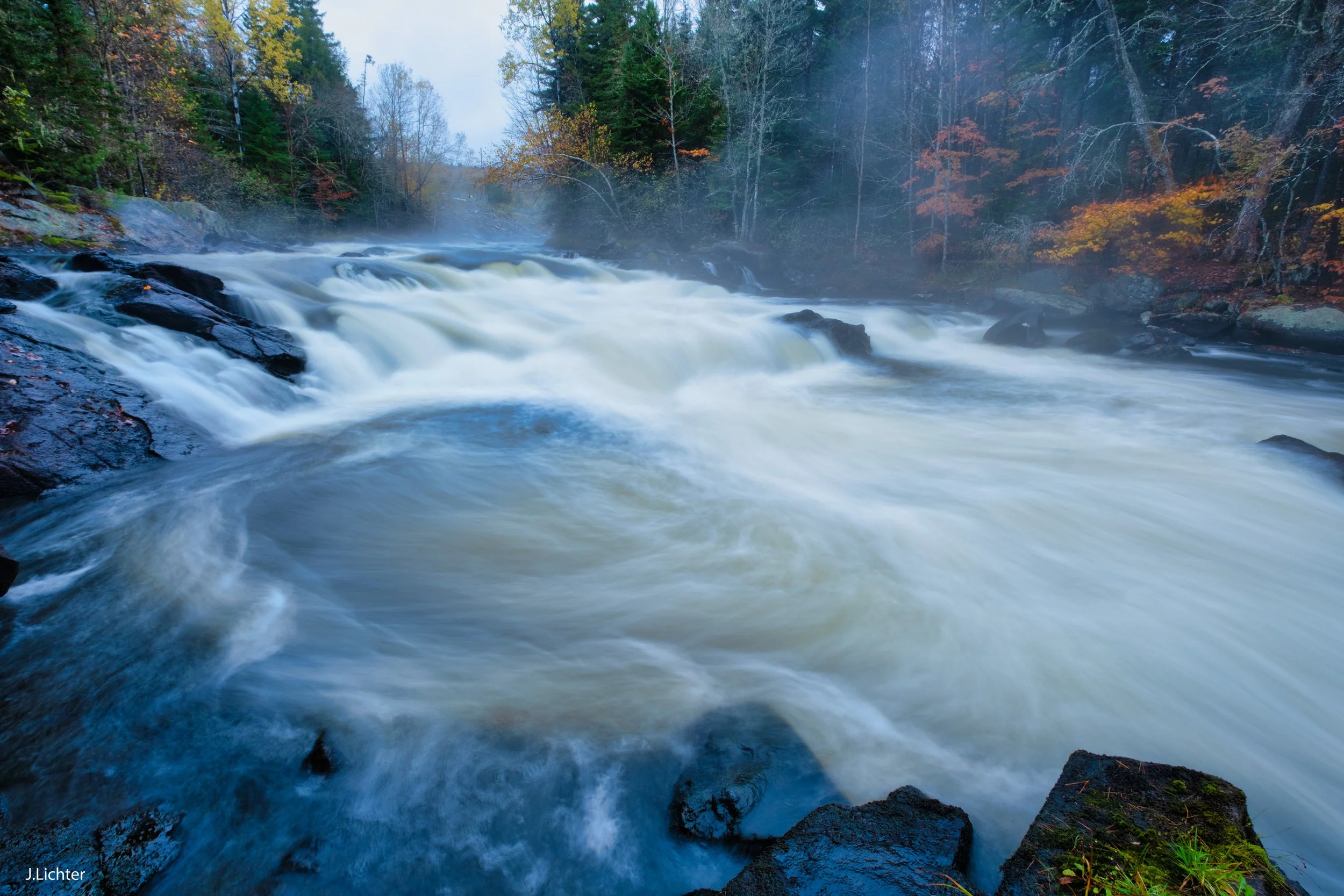Magalloway River below Aziscohos Lake.  Willsons Mills, Maine.