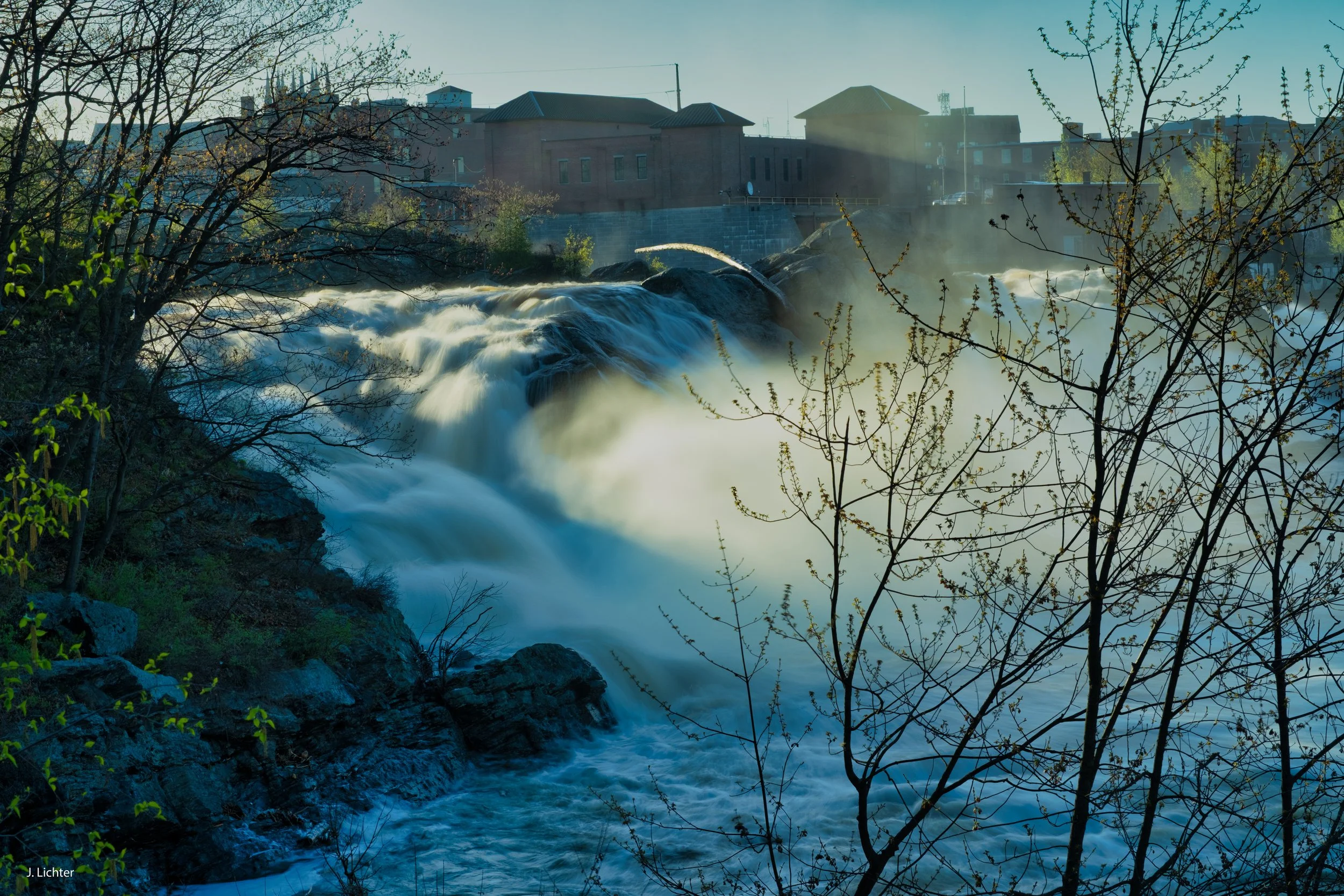 Great Falls at Lewiston-Auburn, Maine.