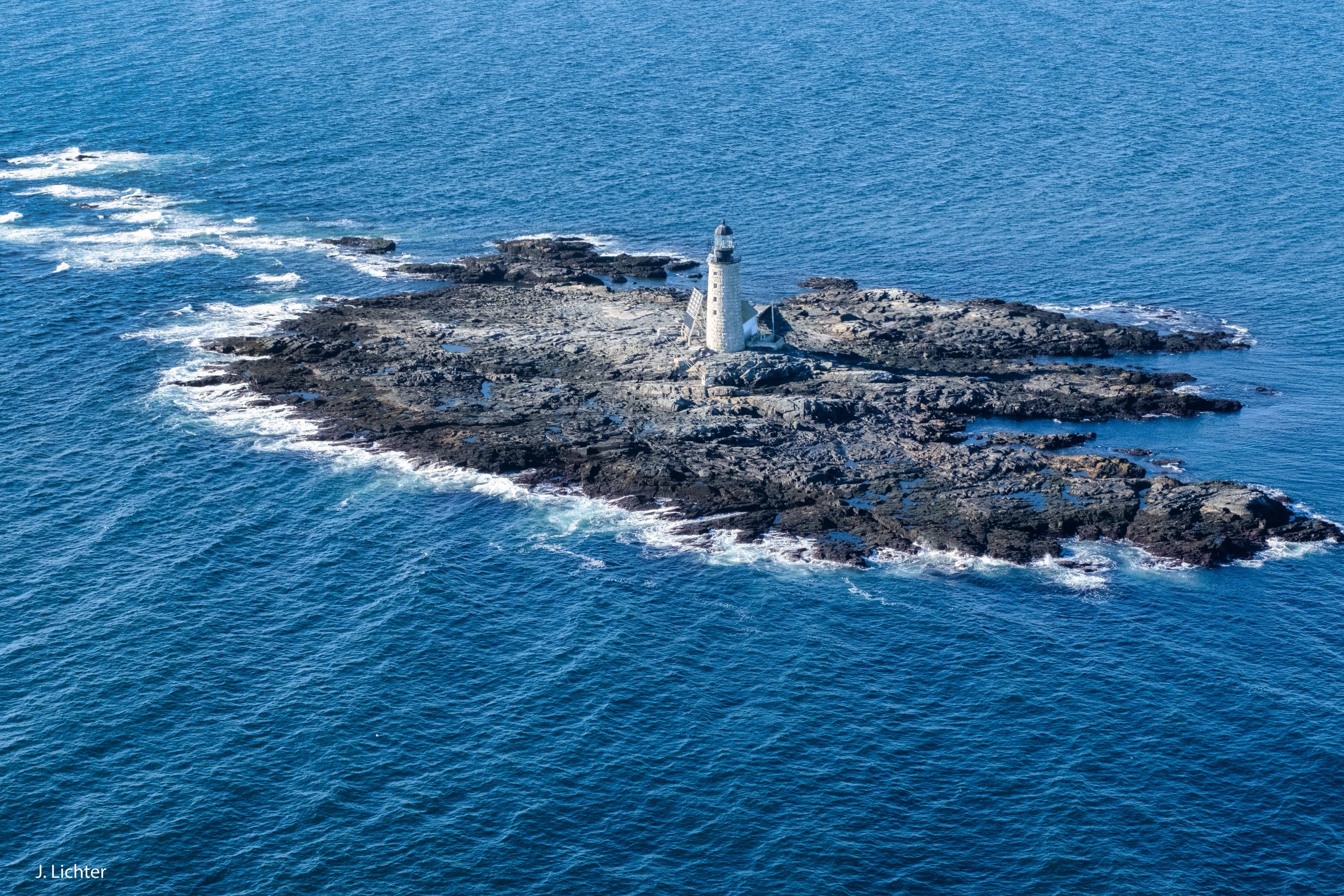 Halfway Rock Lighthouse.  Casco Bay.  Gulf of Maine.