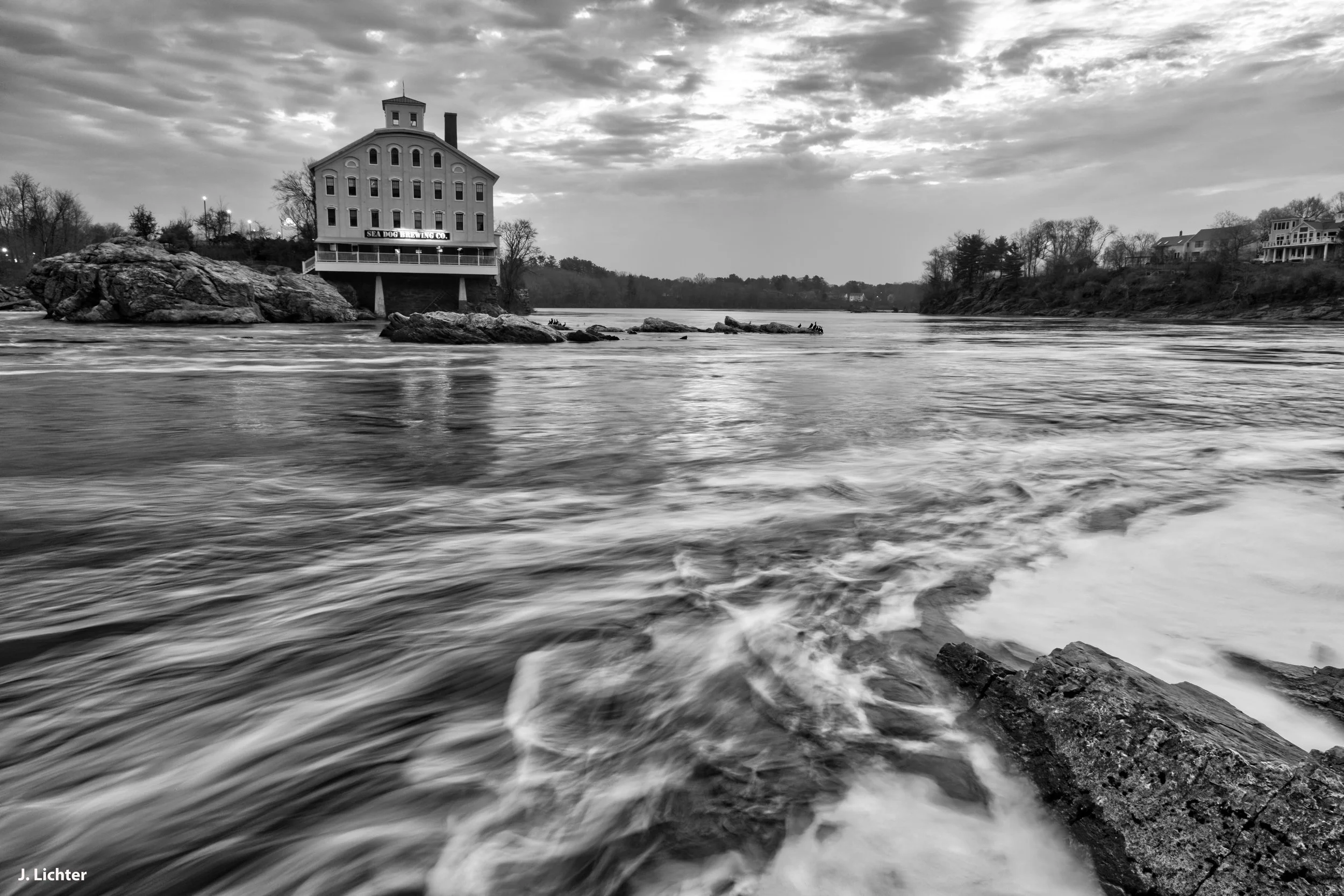 Androscoggin River at Brunswick-Topsham, Maine.