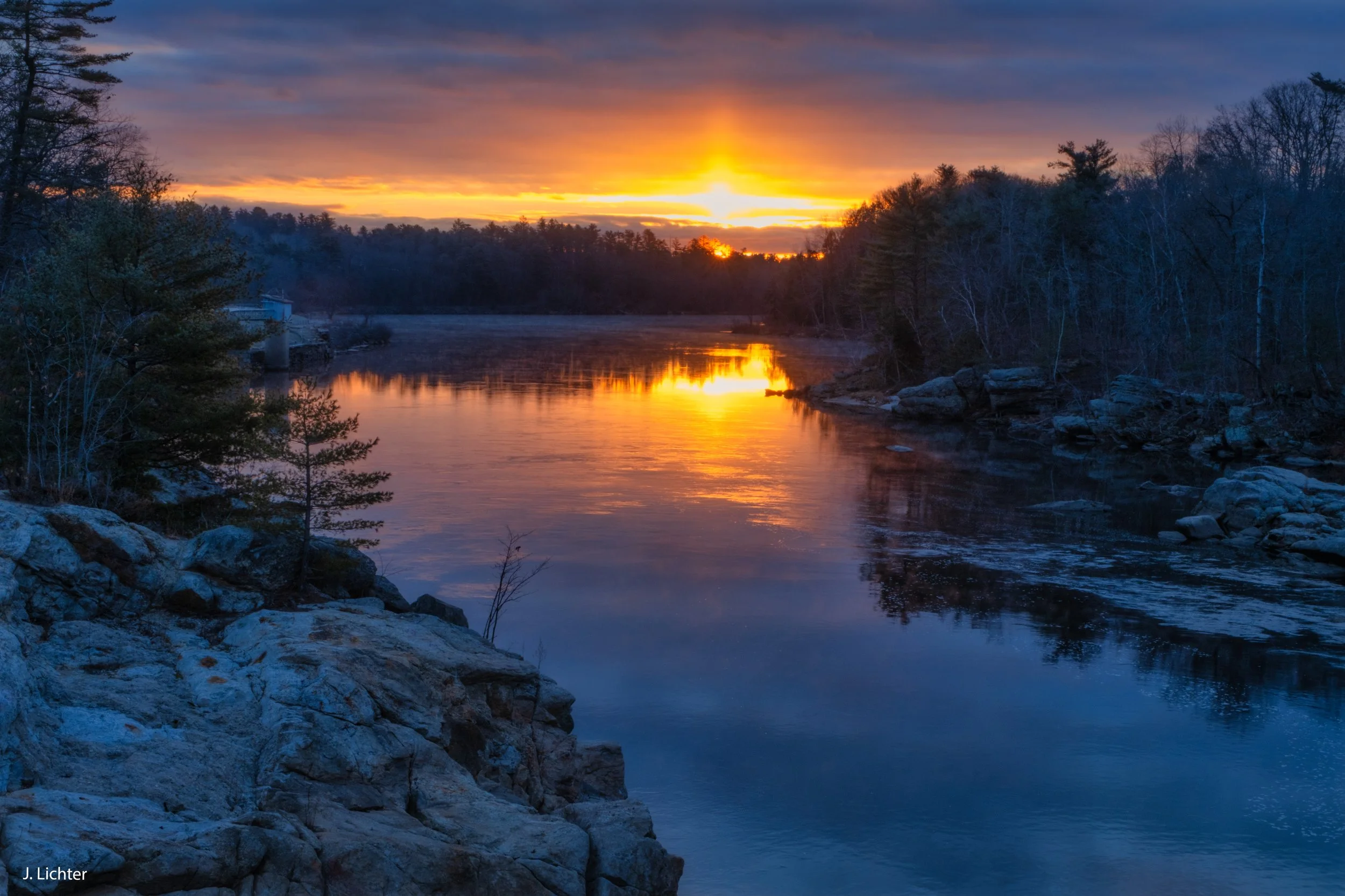 Androscoggin River at Lisbon Falls, Maine.