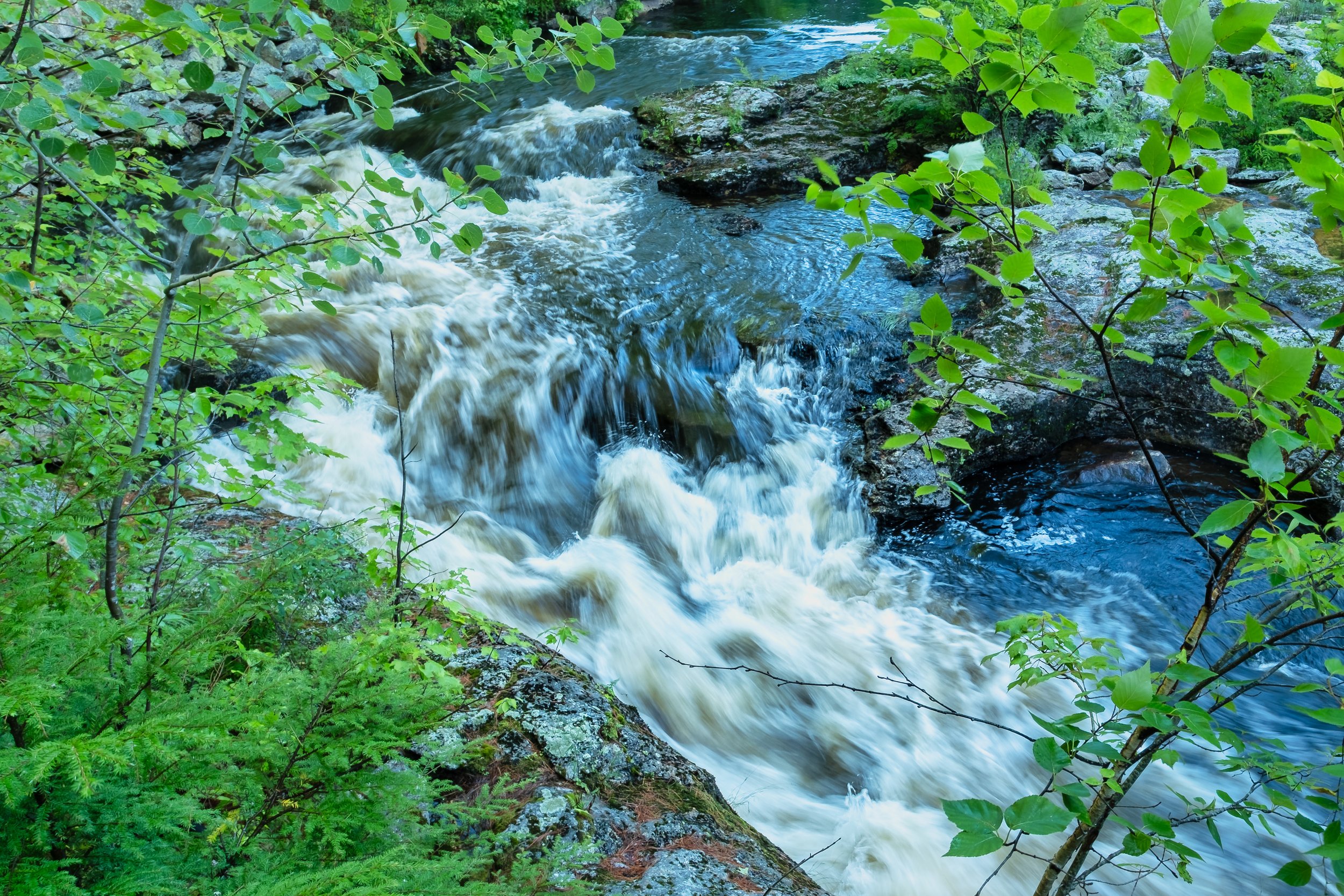 Snow Falls Gorge.  Little Androscoggin River.  West Paris, Maine. 