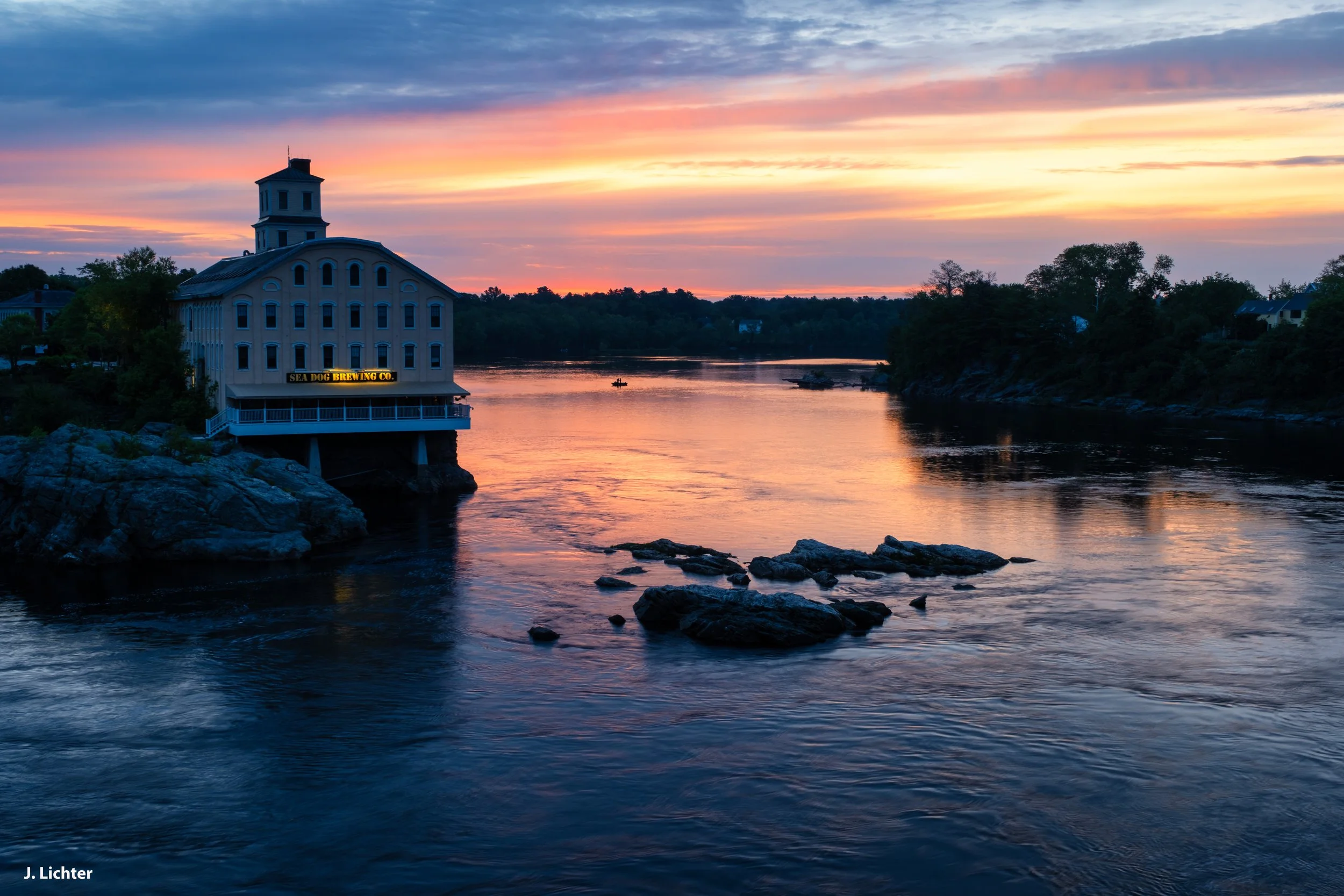 Androscoggin River.  Brunswick-Topsham, Maine.