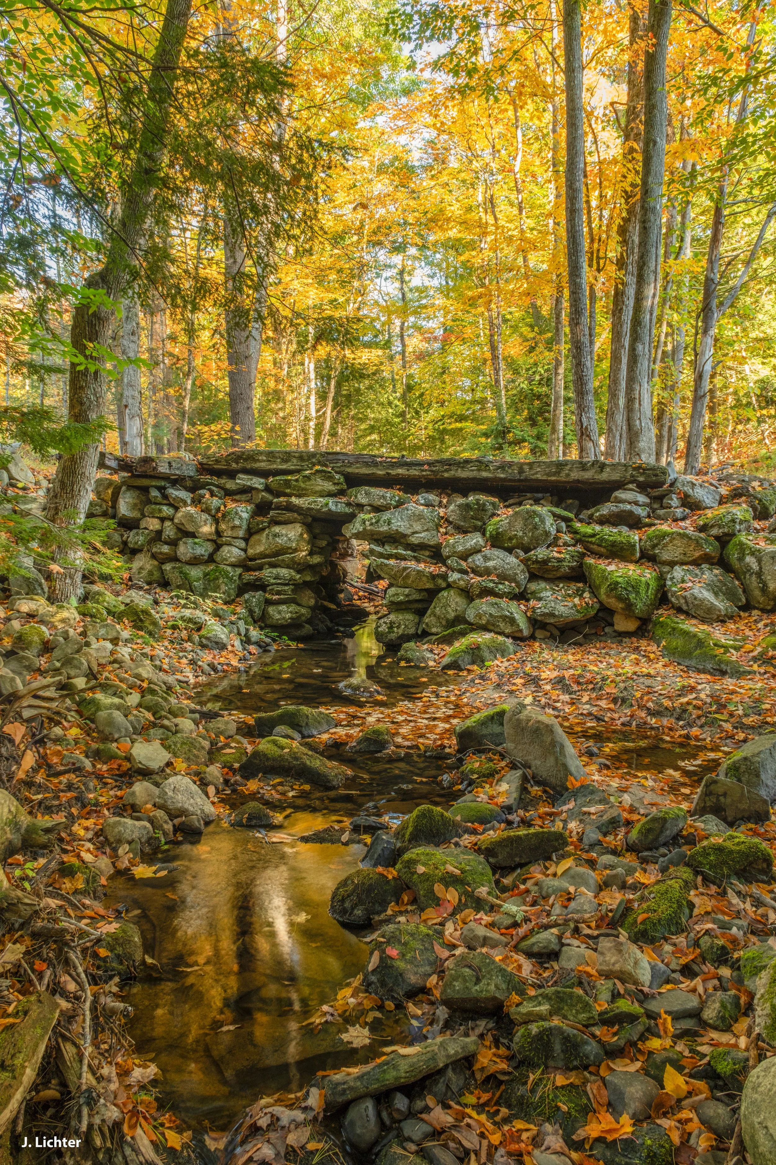 Old farm bridge.  Bowdoin, Maine.