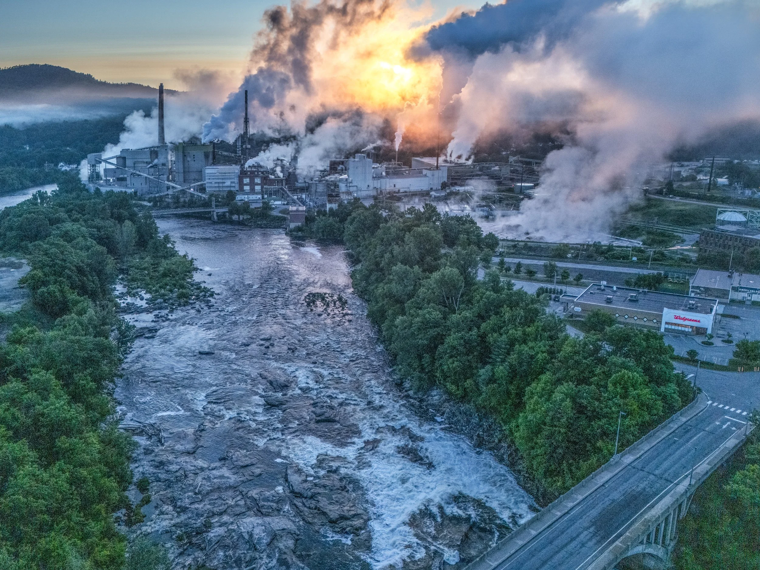 The Androscoggin River at Rumford, Maine.