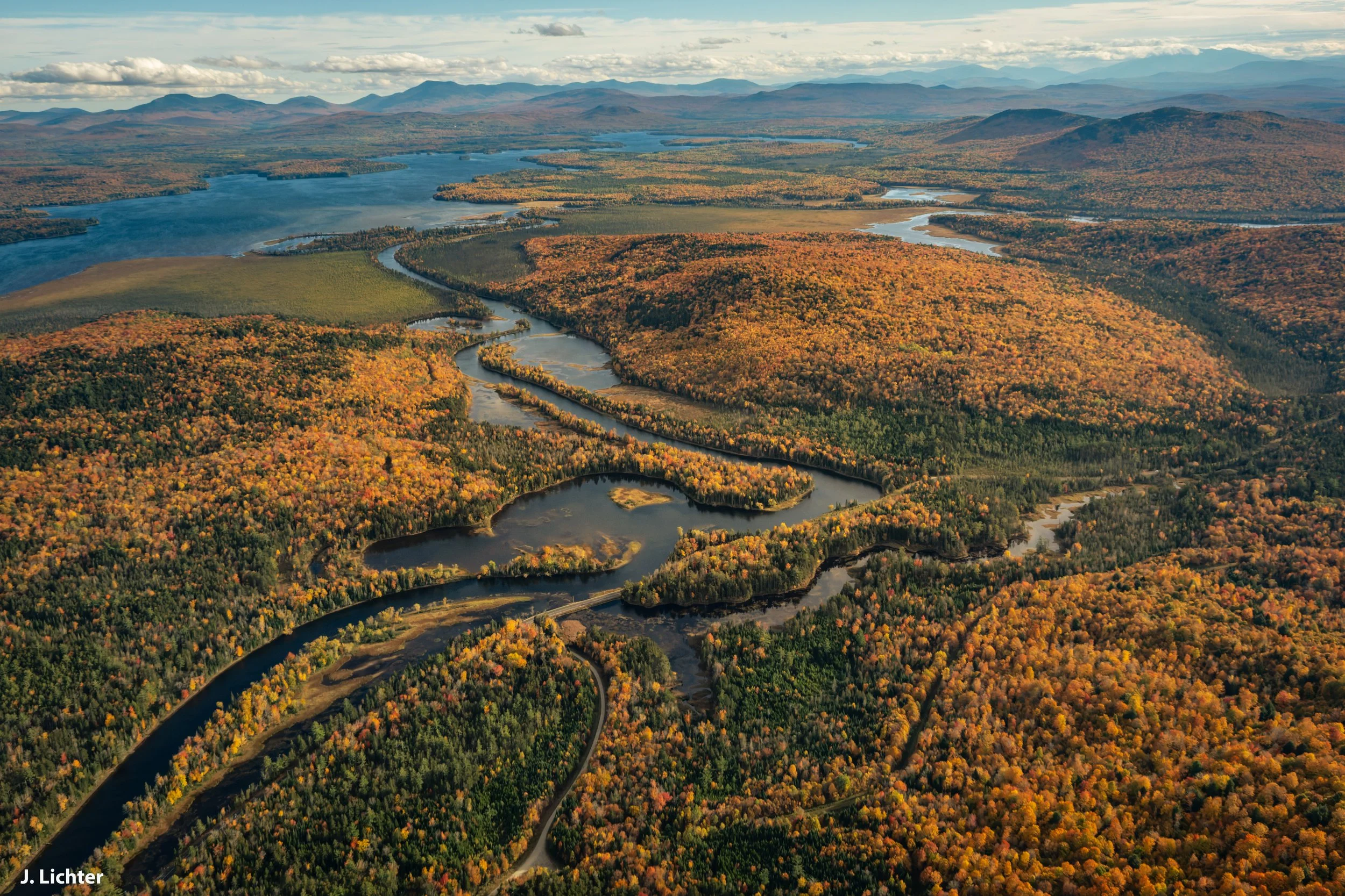 Headwaters: Androscoggin and Magalloway Rivers at Umbagog Lake.  Maine and New Hampshire.
