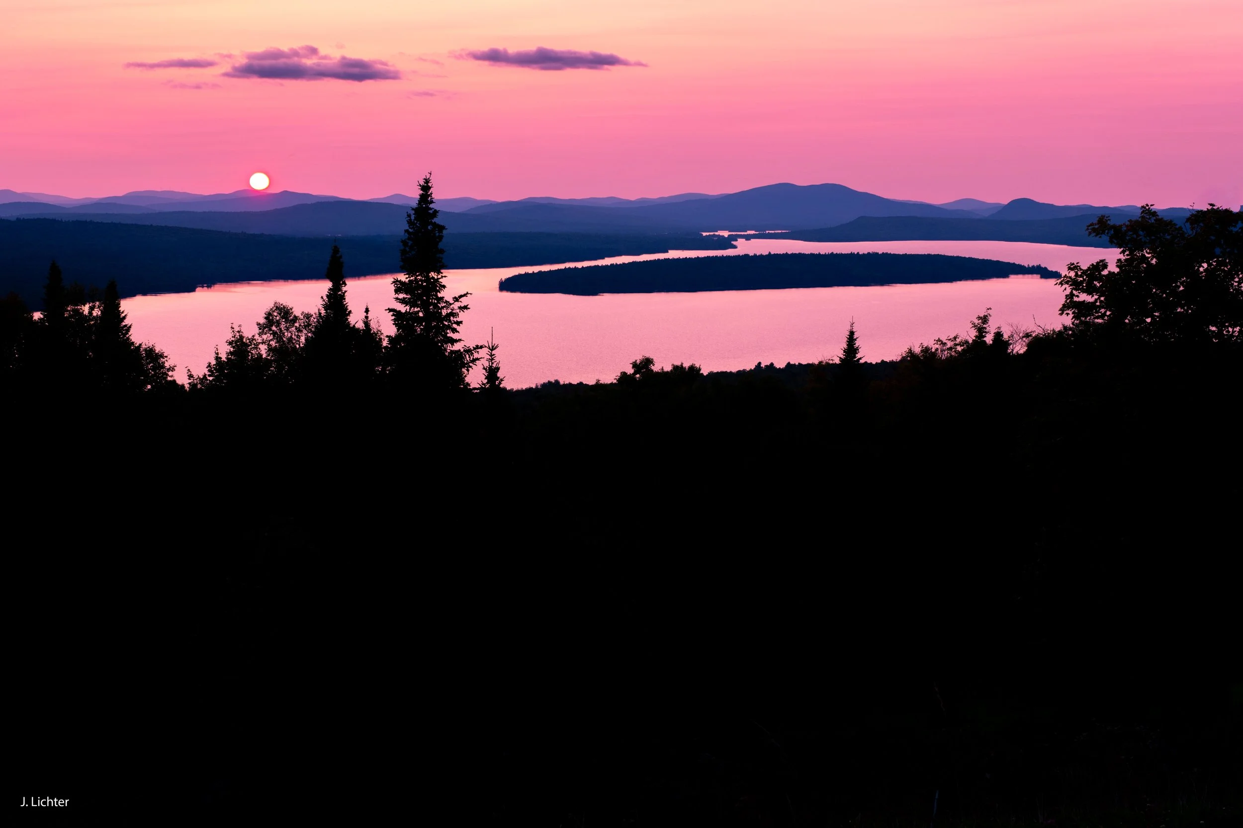 Rangeley Lake Sunset.  Rangeley, Maine.