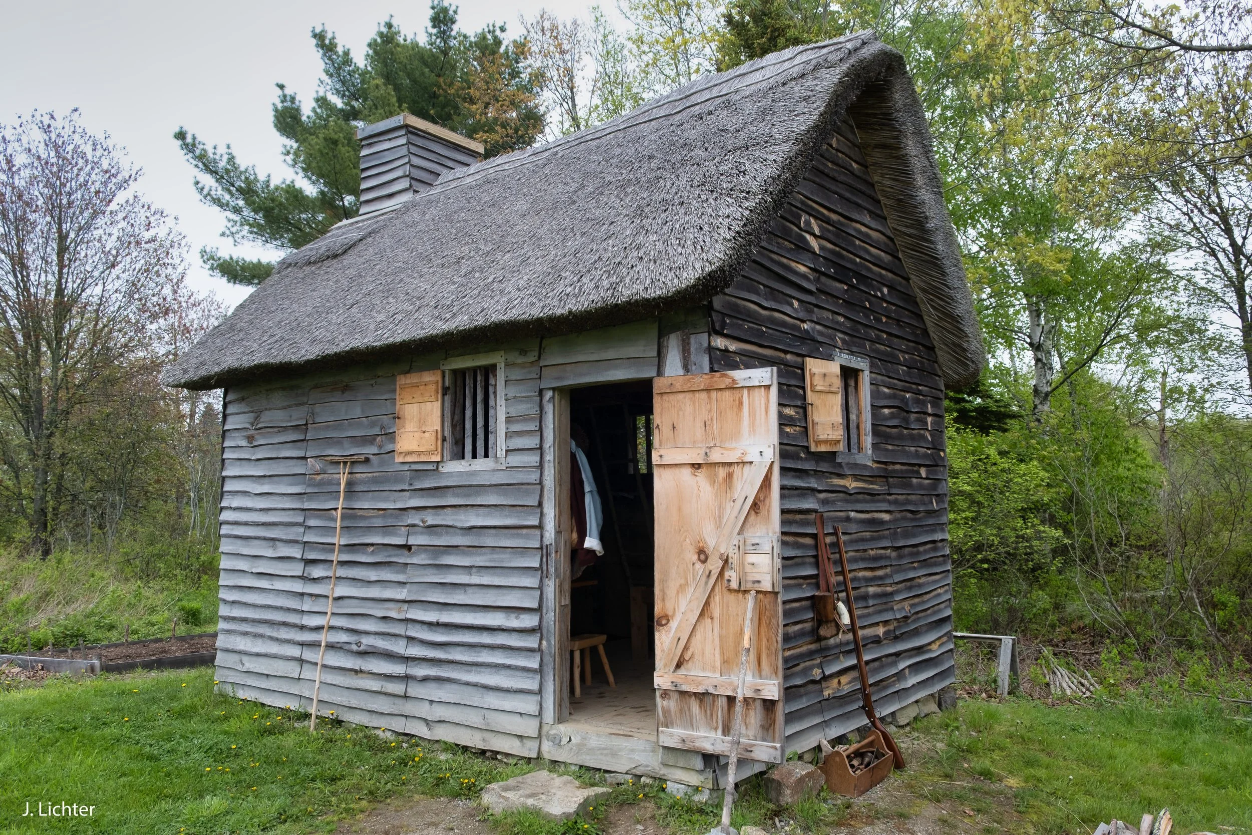 Reconstructed 17th century building.  Fort Pemaquid/Willian Henry.  Bristol, Maine.