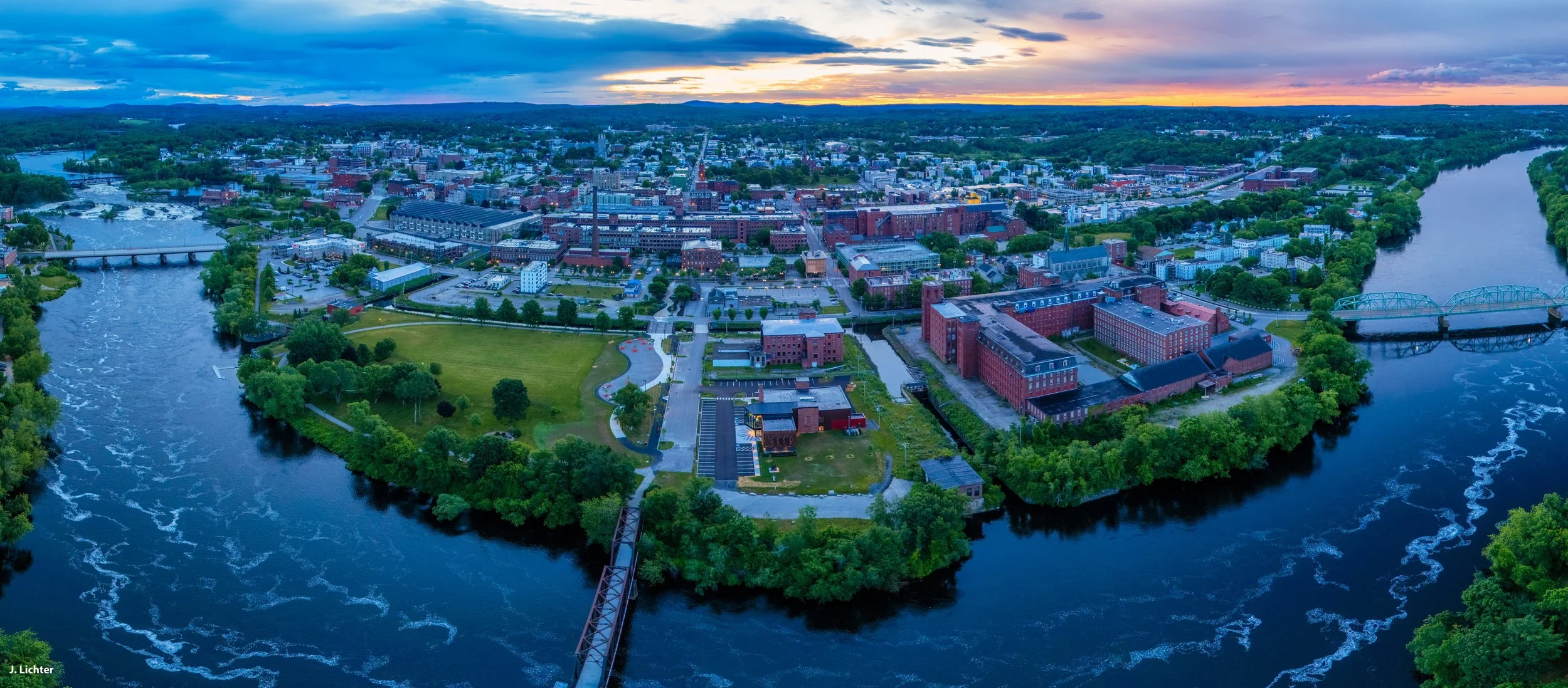 Androscoggin Panorama.  Lewiston, Maine.