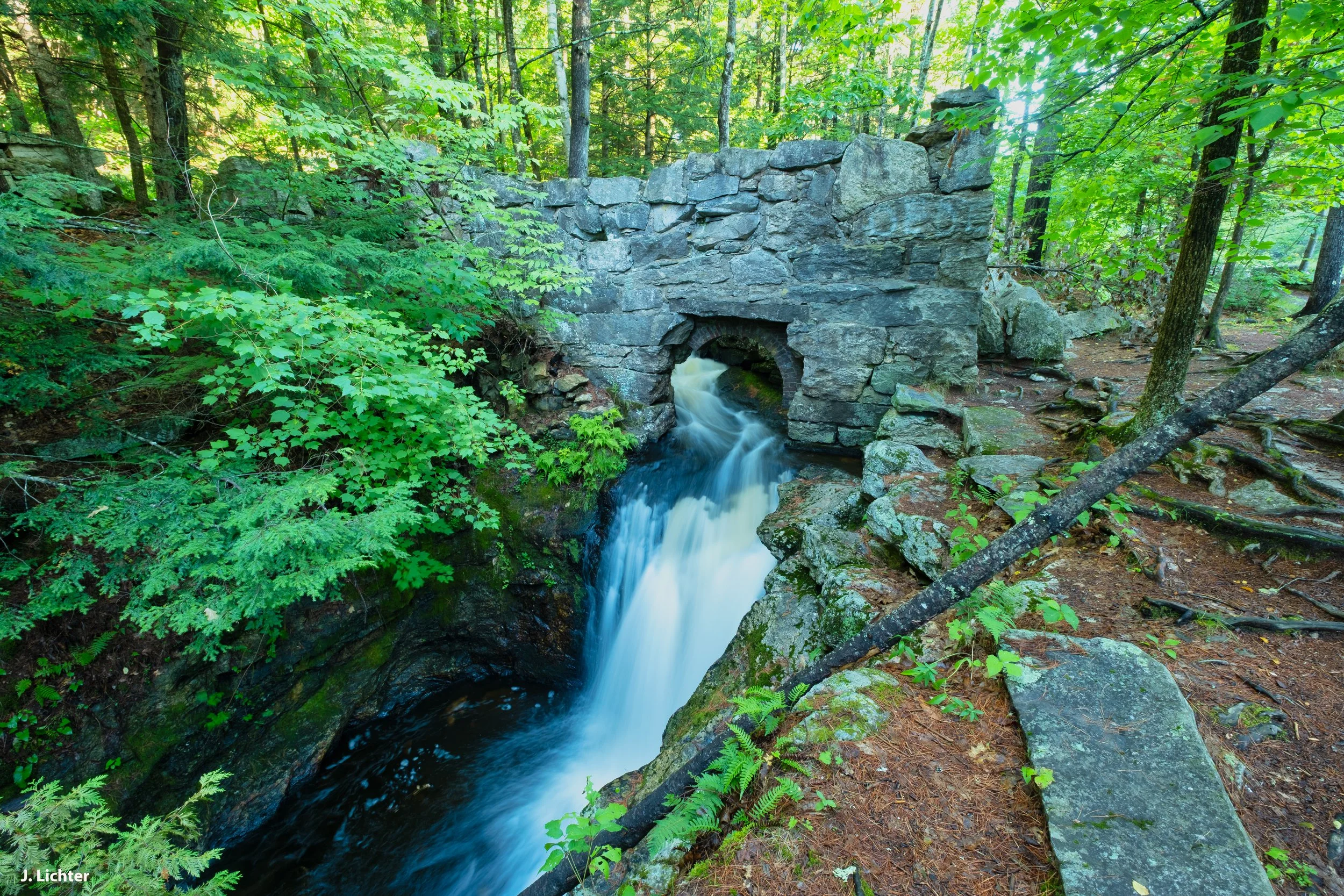 Snow Falls Gorge.  Little Androscoggin River.  West Paris, Maine. 